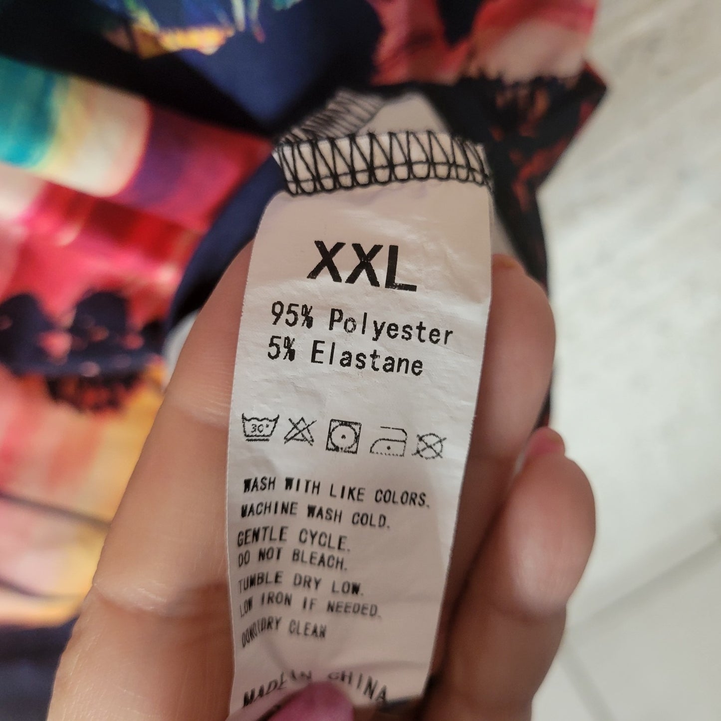 Womens Top XXL Plus Tee Short Sleeve Pink Blue Vacation Beach Scape Tropical