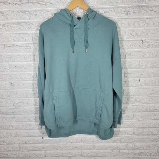 Old Navy Sweatshirt Men XL Women 1X 2X Plus Hoodie Blue Soft Pockets Activewear