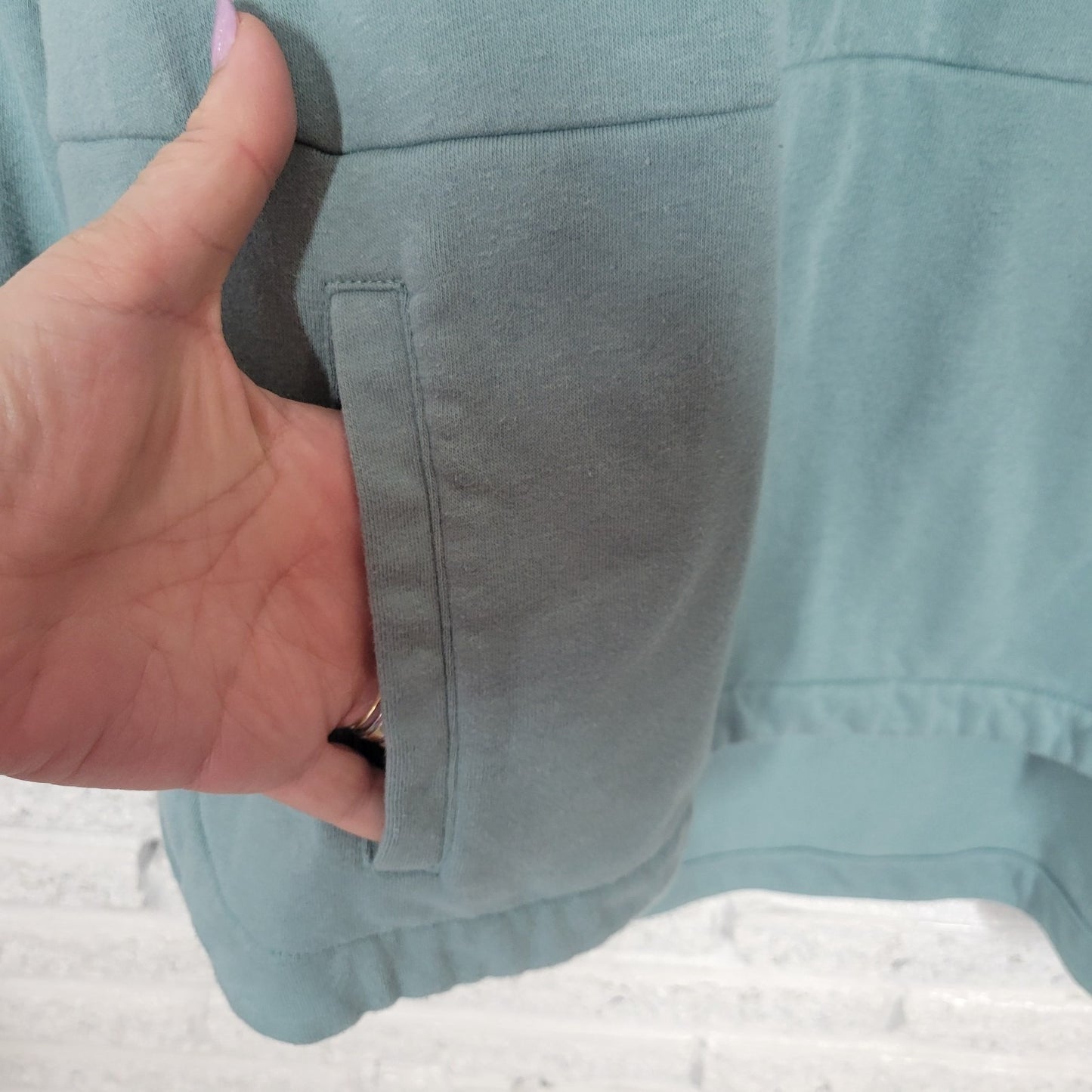 Old Navy Sweatshirt Men XL Women 1X 2X Plus Hoodie Blue Soft Pockets Activewear