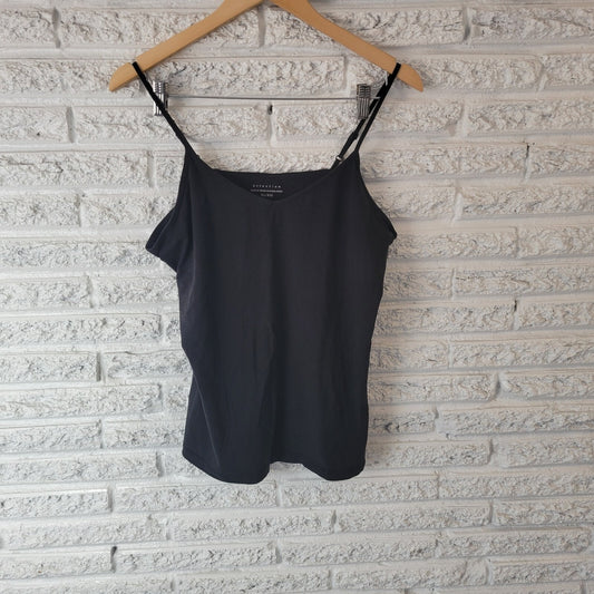 Attention Womens Top Extra Large XL Adjustable Spaghetti Straps Camisole Black