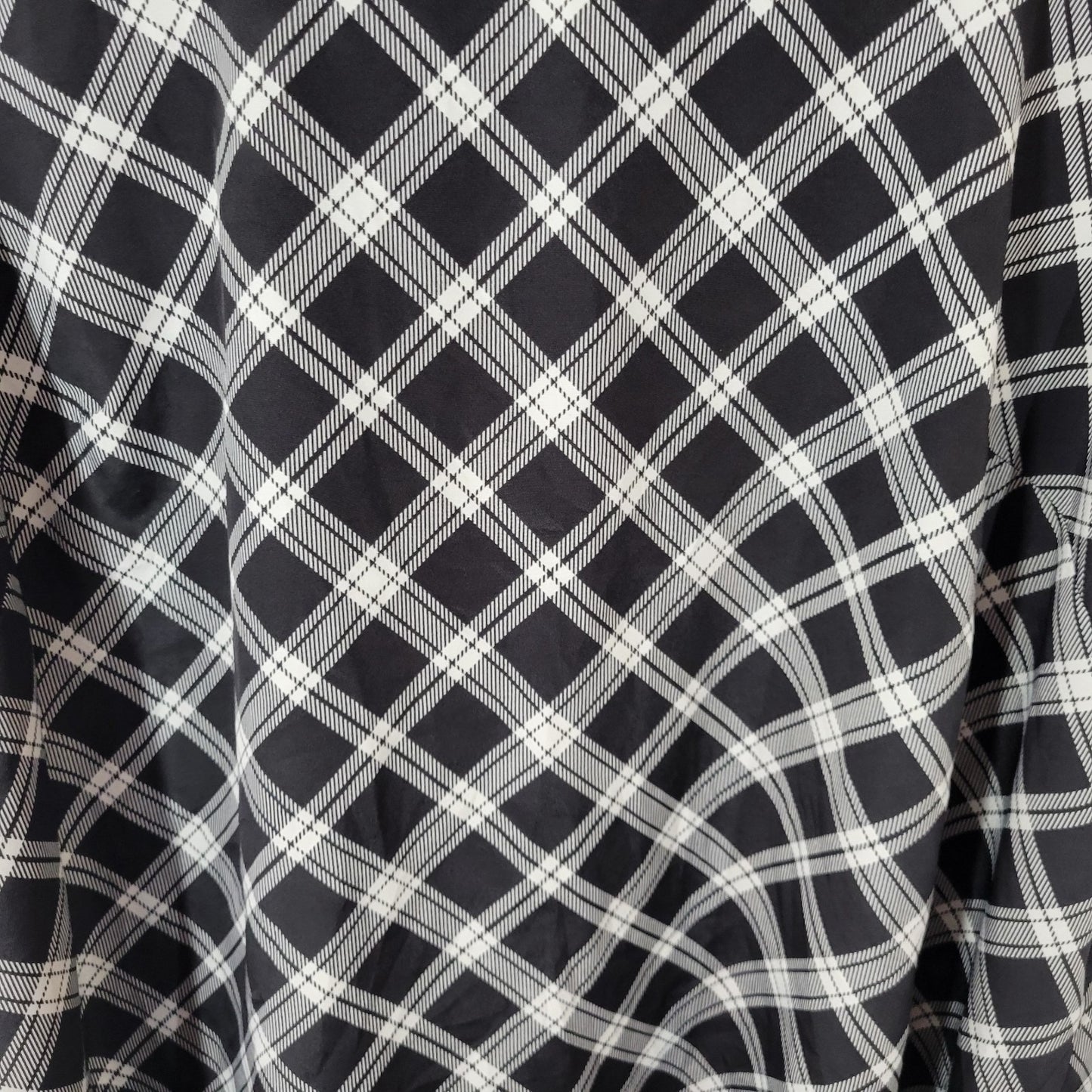 Faded Glory Womens Top 4X Plus Tank Sleeveless Black Plaid Comfy Lightweight