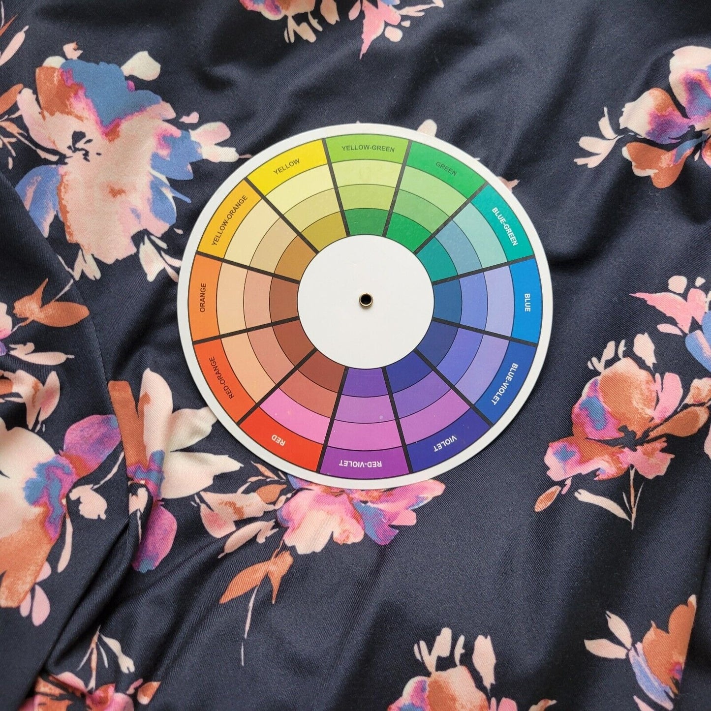 J Jill Fit Womens Top Extra Large Tee Long Sleeve Blue Pink Floral Poly Blend