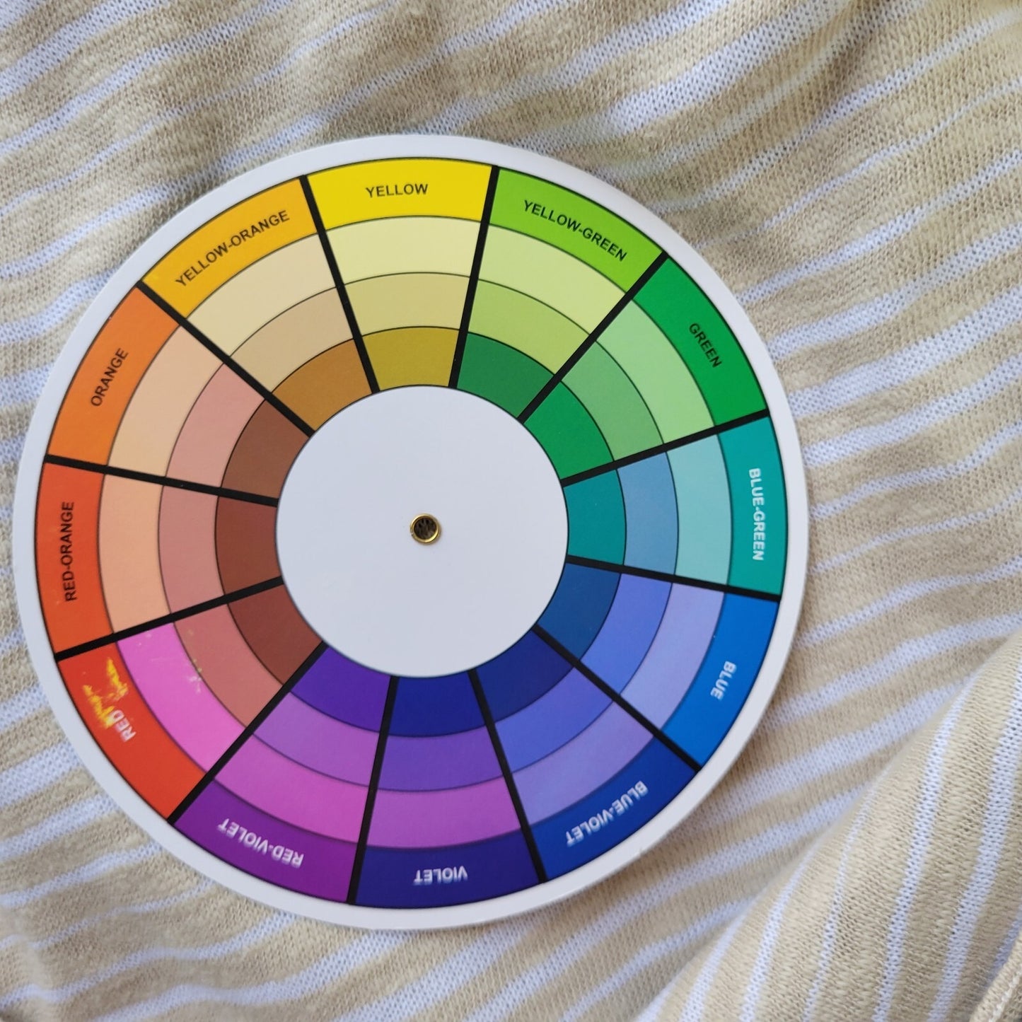 Liz Claiborne Womens Top Extra Large XL Knit Short Sleeve Tied Hem Beige Stripe