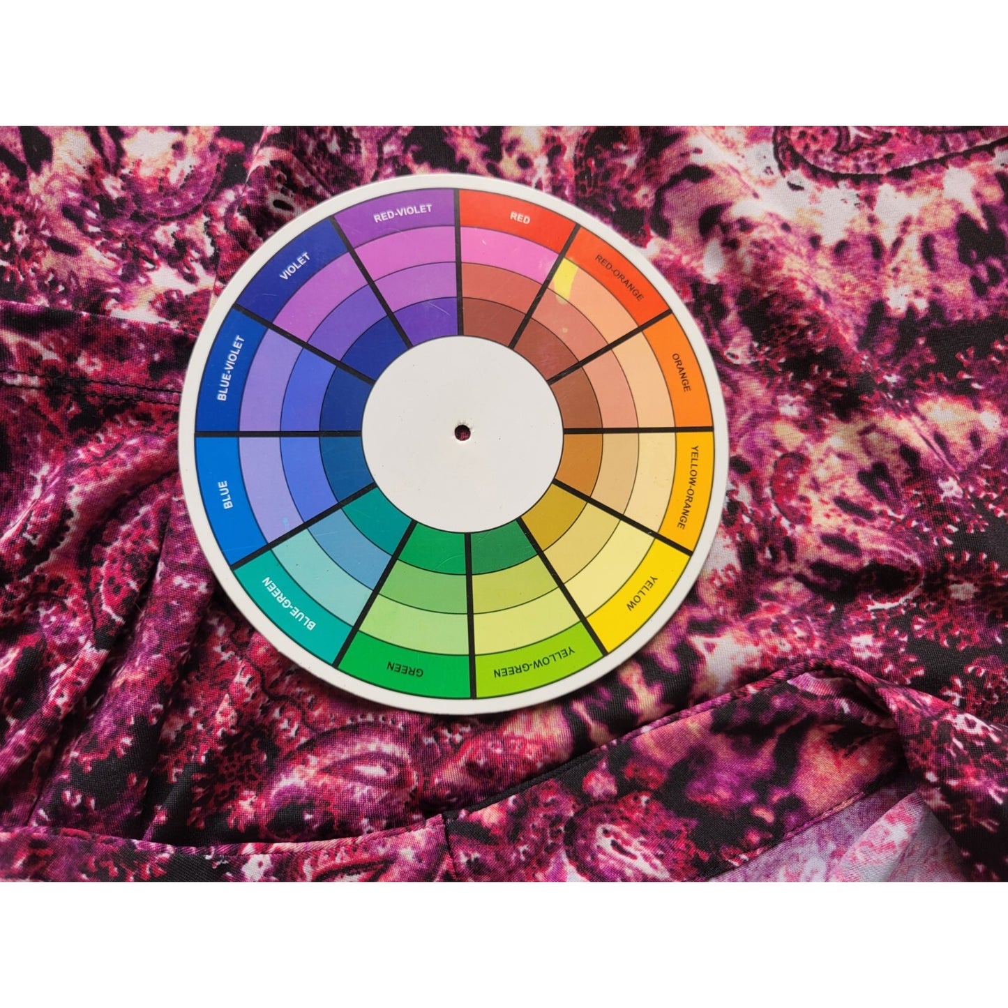 Studio Salon Womens Top 3X Plus 3/4 Sleeve Purple Paisley Poly Blend Career