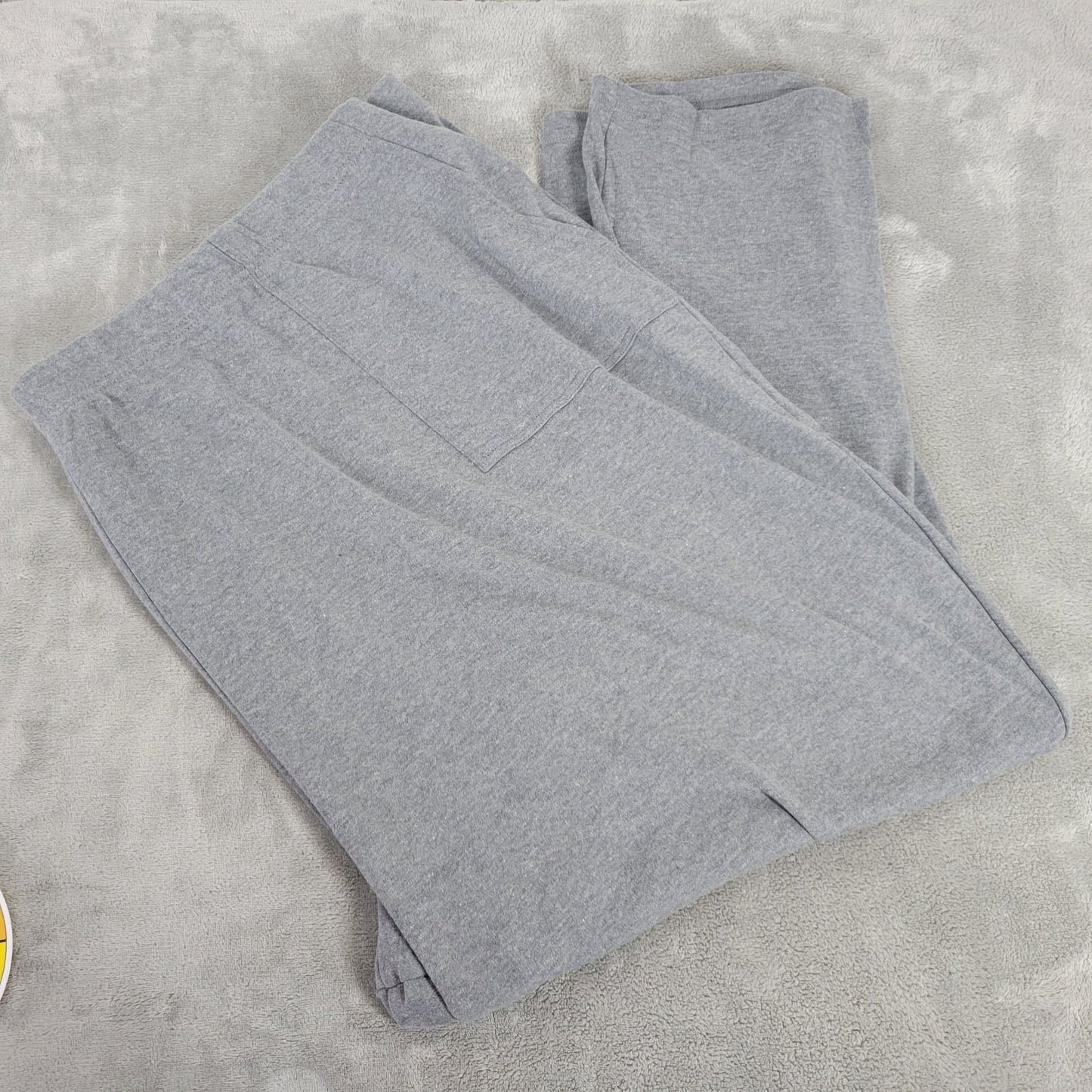 Roamans Womens Pants 6X Plus Pull On Gray Cotton Blend Comfort Waist Pockets