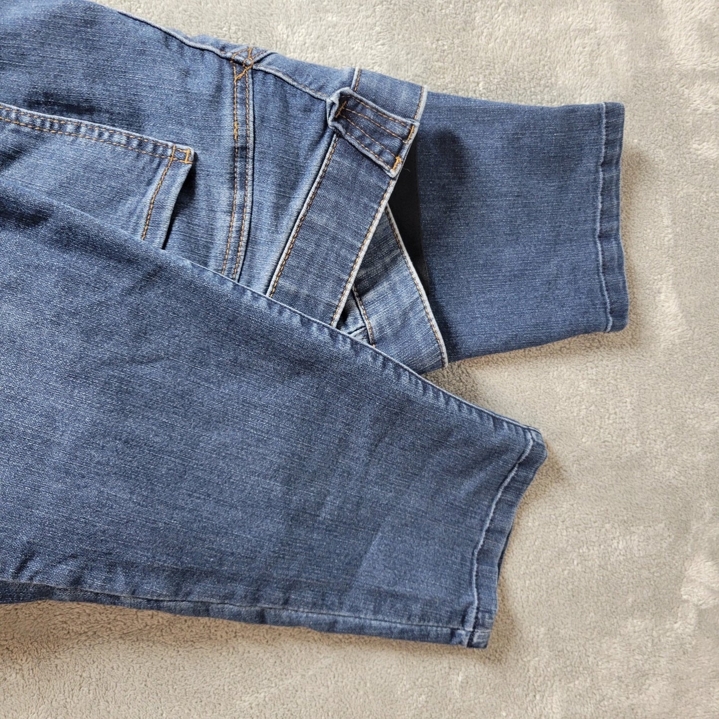 Democracy Womens Jeans 20W Plus Absolution Cropped Dark Blue Denim Tapered Zip