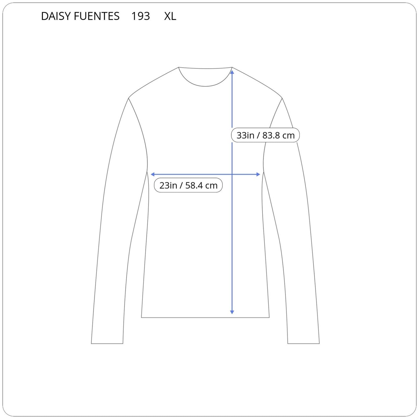 Daisy Fuentes Women's XL Top Tunic Blue Geometric Rayon Long Sleeve Lightweight