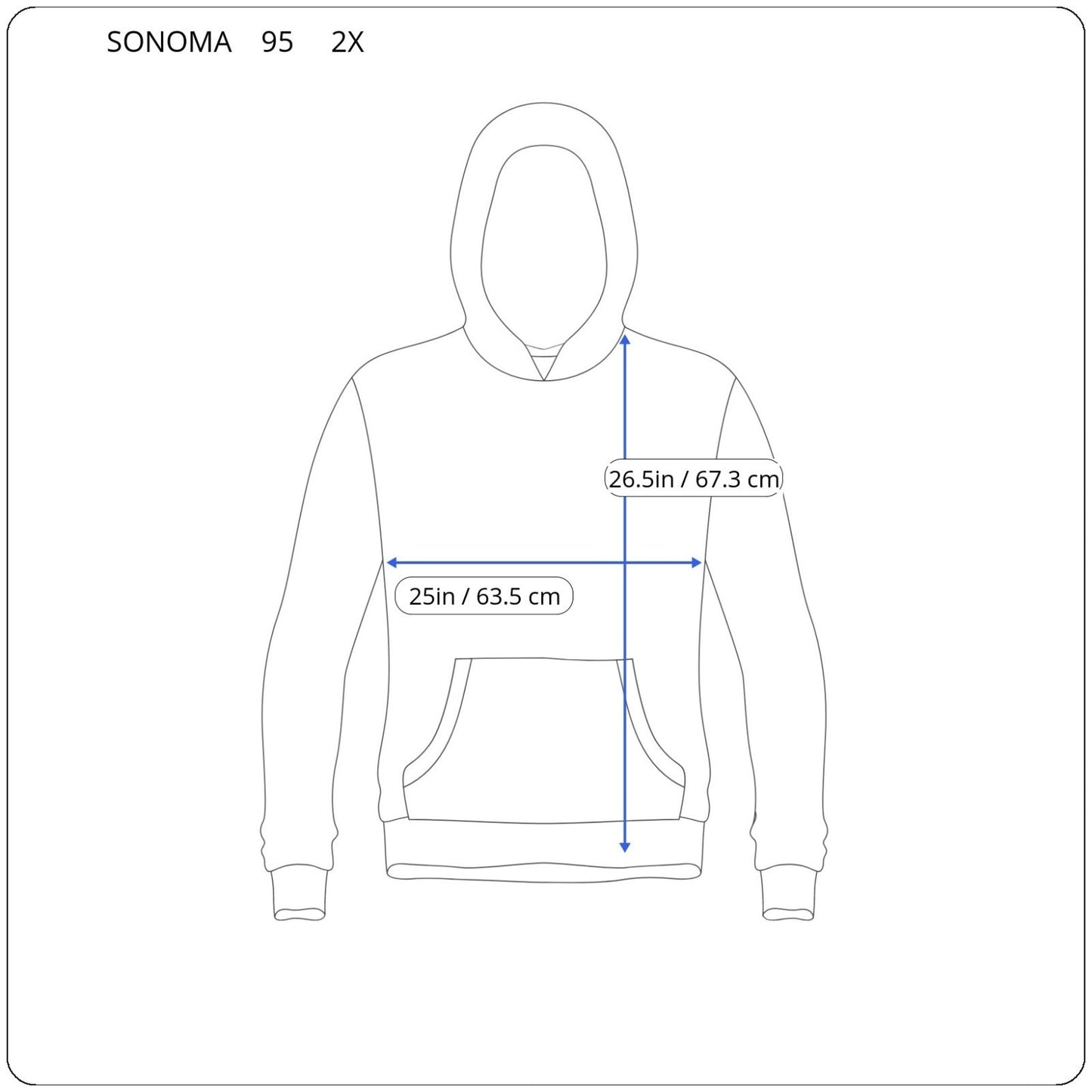 Sonoma Women's Plus Size 2X Blue 100% Cotton T-Shirt Hoodie Roll Tab Sleeve