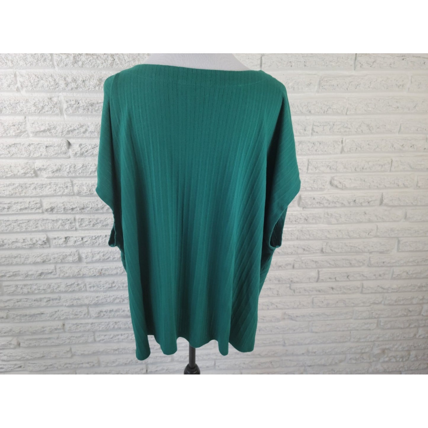 Liz Claiborne Womens Top 5X Plus Sleeveless Knit Green Cotton Blend Casual