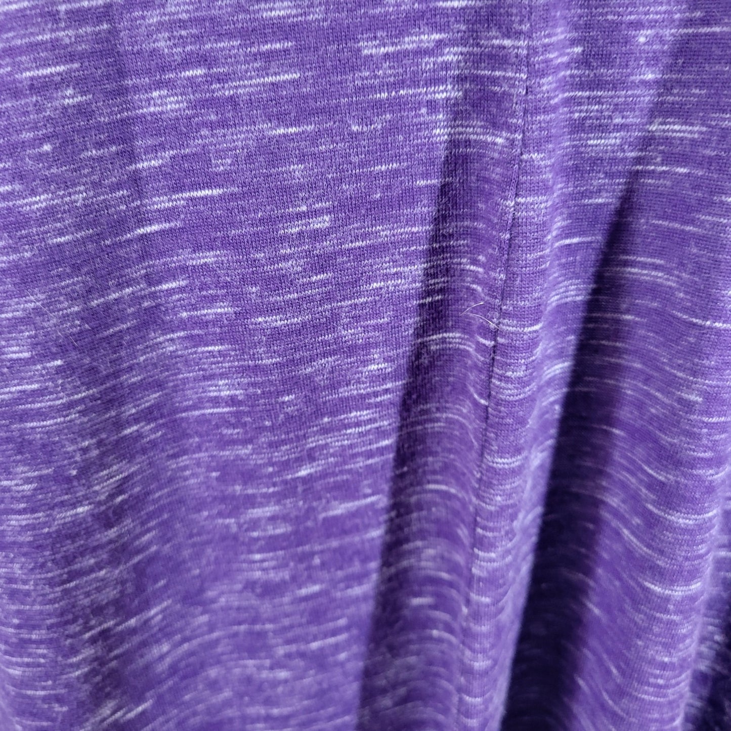 Woman Within Womens Top 1X Plus Tunic Purple Heather Keyhole Poly Blend Comfy