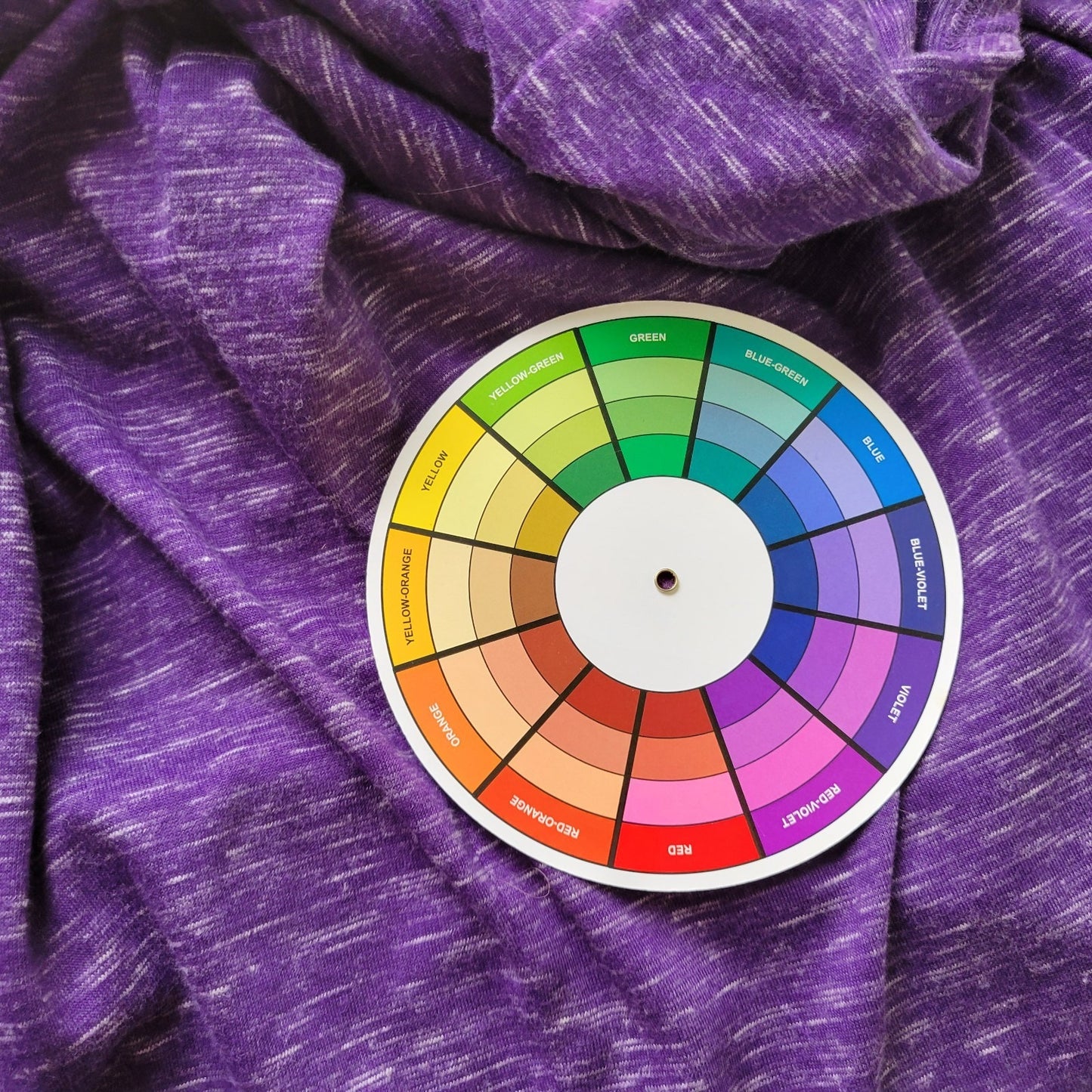 Woman Within Womens Top 1X Plus Tunic Purple Heather Keyhole Poly Blend Comfy