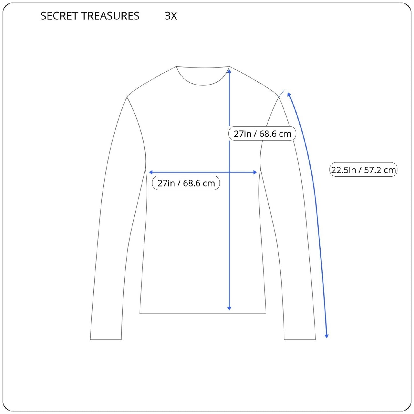 Secret Treasures Womens Top 3X Plus Top Gray Retriever Dog Winter Long Sleeve