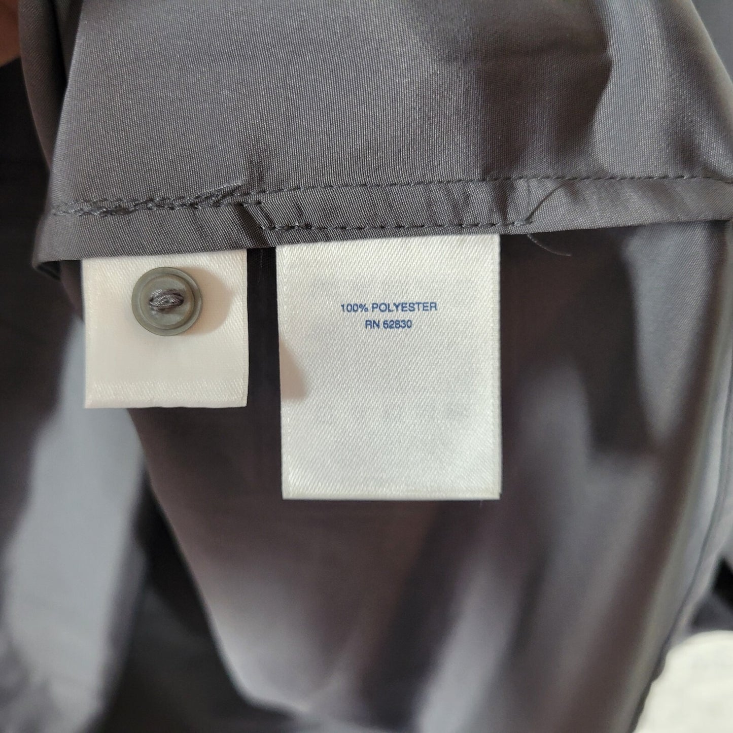 Lands End Outfitters Womens Top 20W Plus Roll Tab Sleeve Gray Lightweight