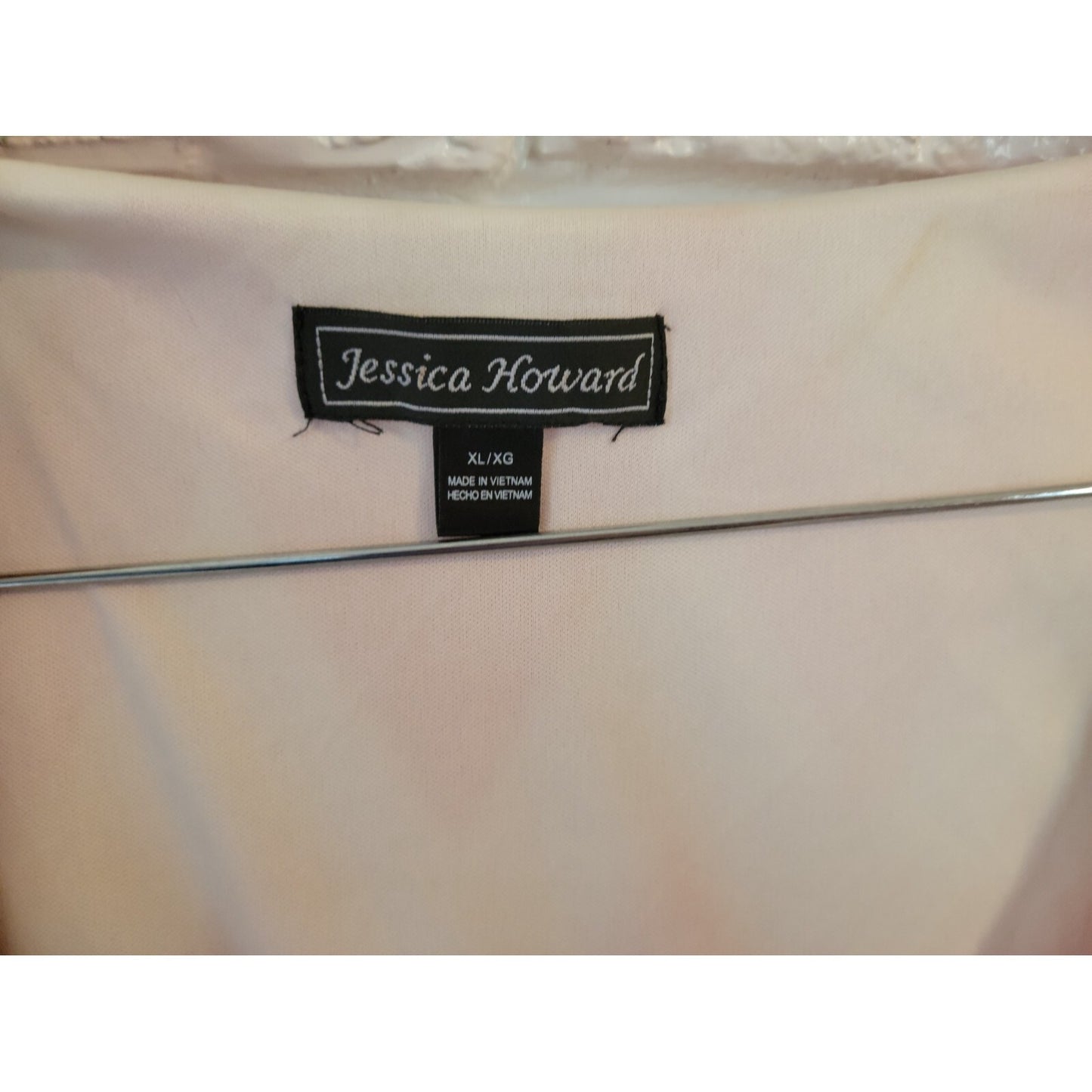 Jessica Howard XL Tank Dress Red Chevron Sleeveless Midi Pullover Stretch Casual