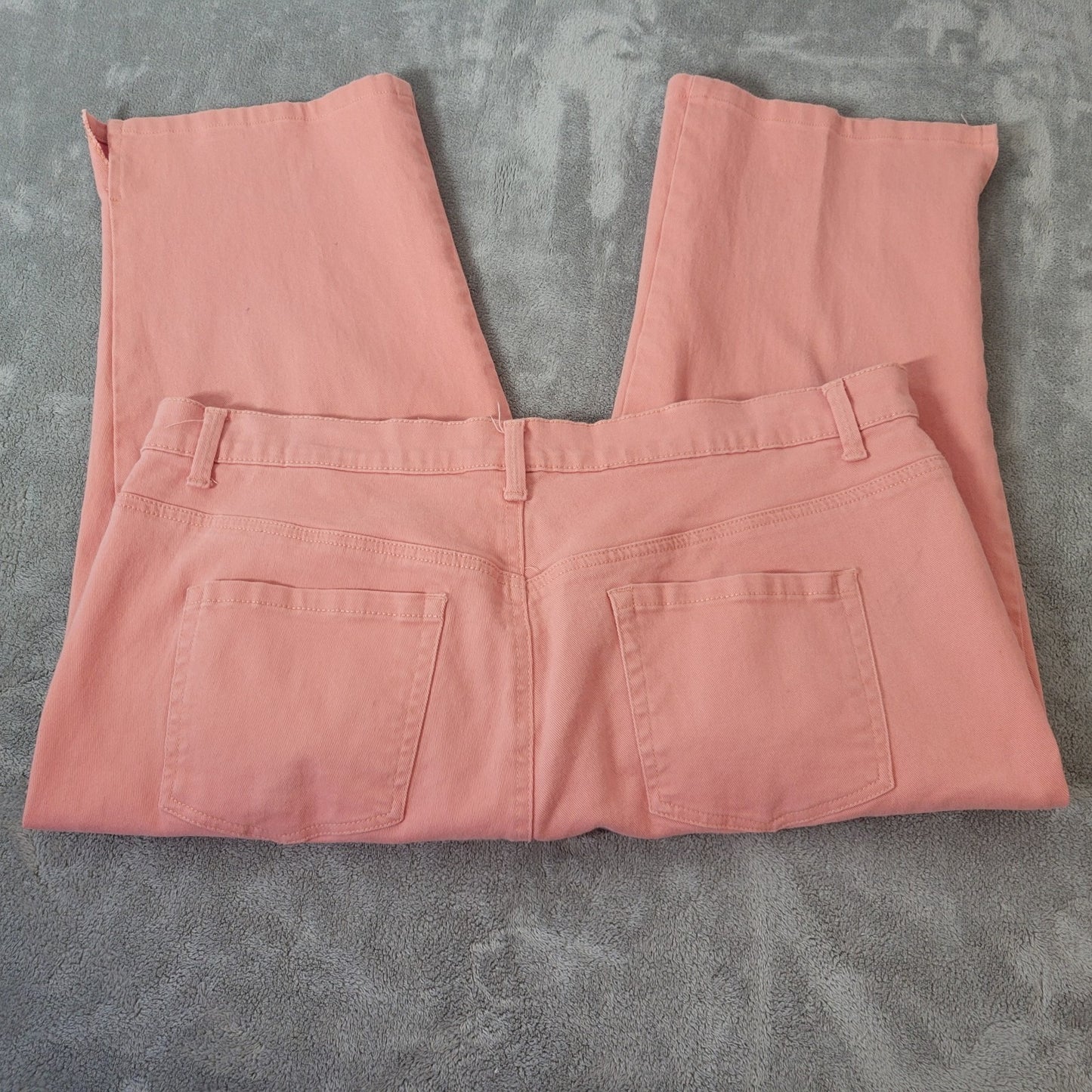 Gloria Vanderbilt Amanda Womens Jeans 18W Plus Capri Orange Denim Zip Fly Comfy