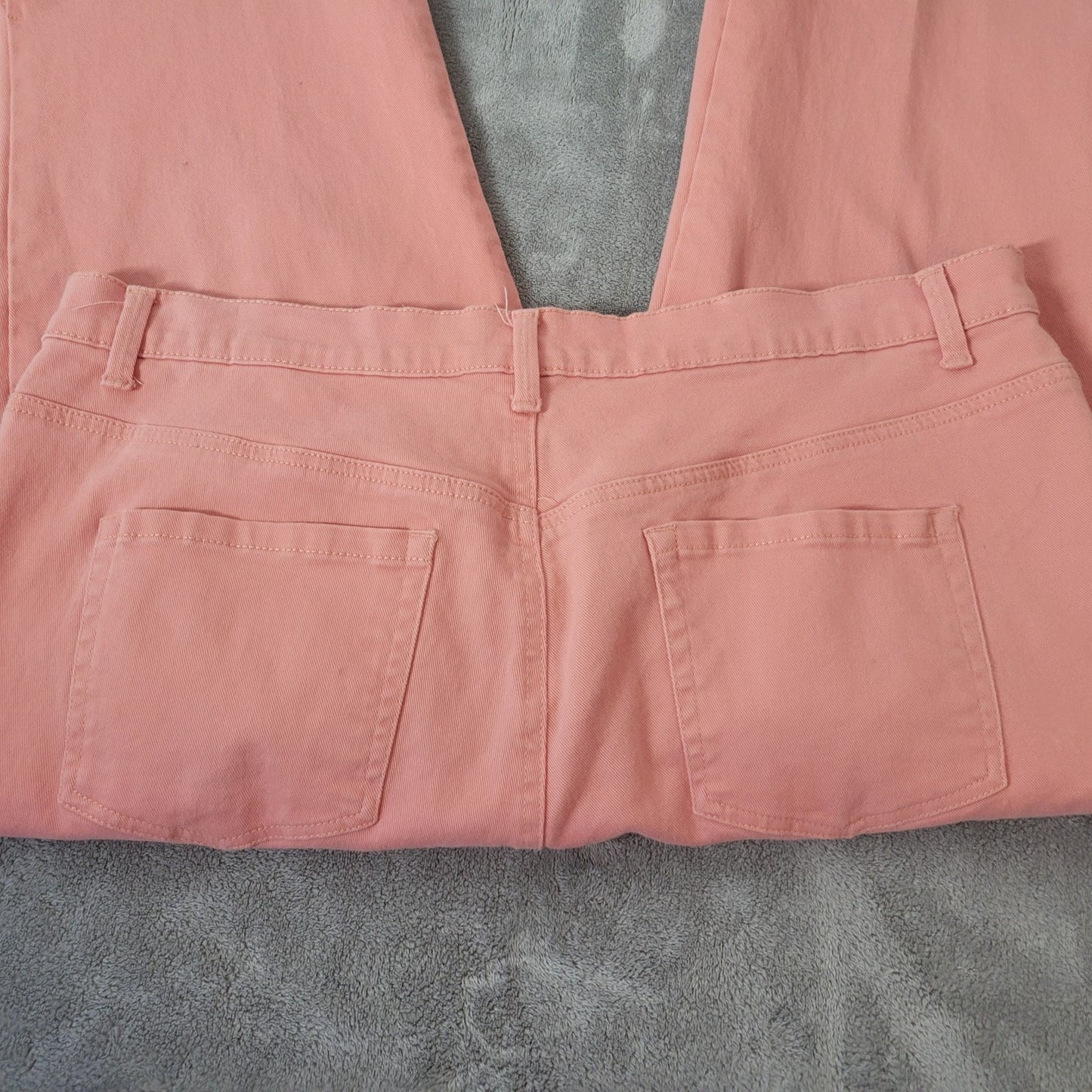 Gloria Vanderbilt Amanda Womens Jeans 18W Plus Capri Orange Denim Zip Fly Comfy