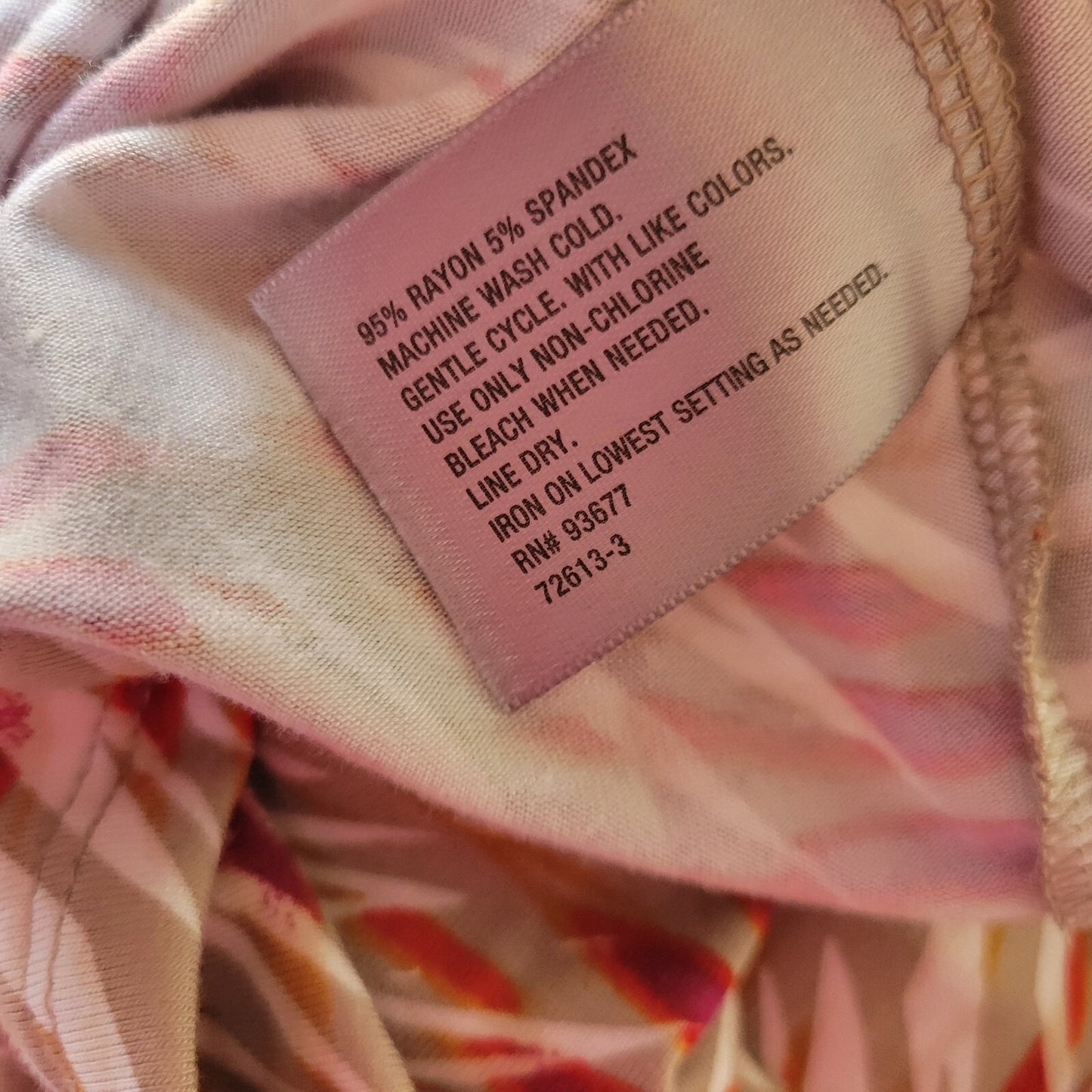 Worthington Womens Top Extra Large XL Cap Sleeve Beige Red Geometric Lightweight