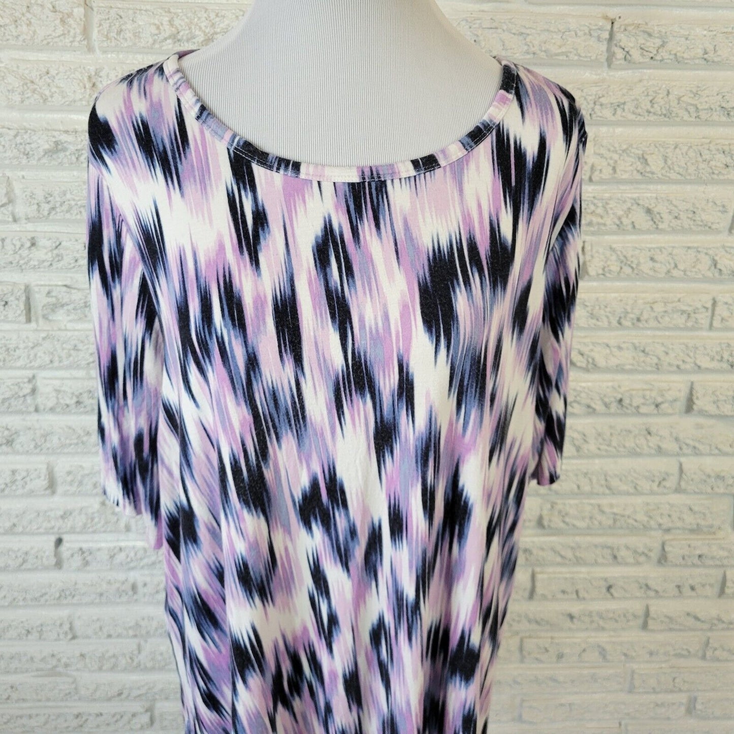 Lane Bryant Womens Top 18 20 Plus Lavender Blue Watercolor Lightweight Rayon