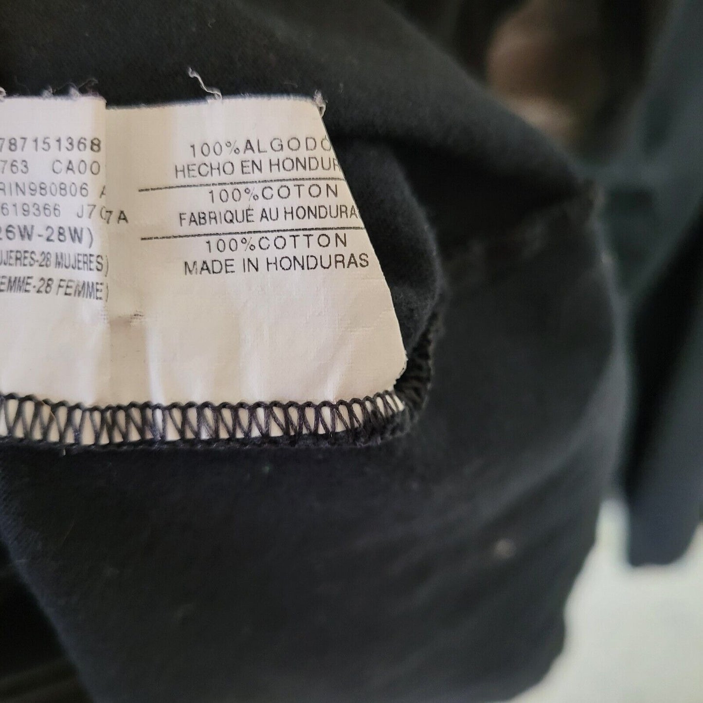 Just My Size Women Top 4X Plus Tee Long Sleeve Black Glitter Cotton Comfy Casual