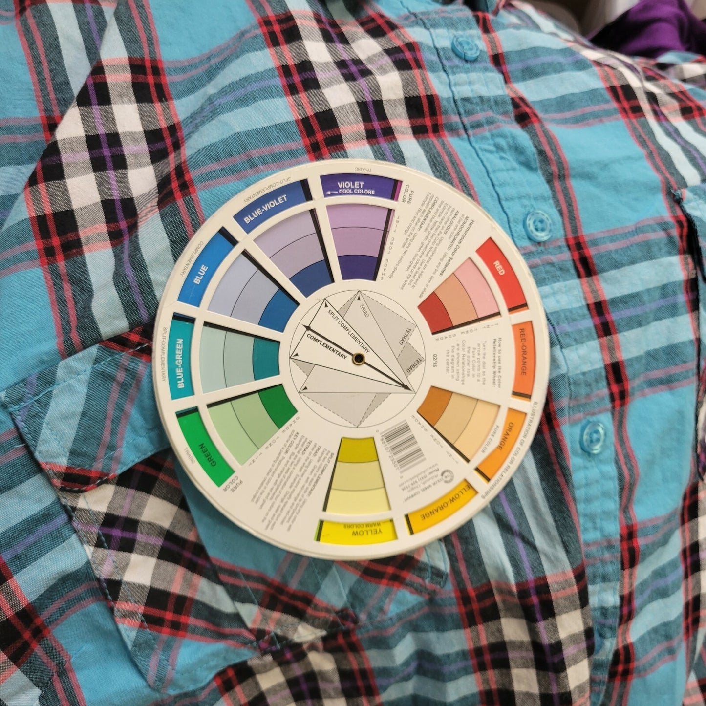 Roamans Women Shirt 26W Plus Button Up Long Sleeve Collared Blue Plaid Pockets