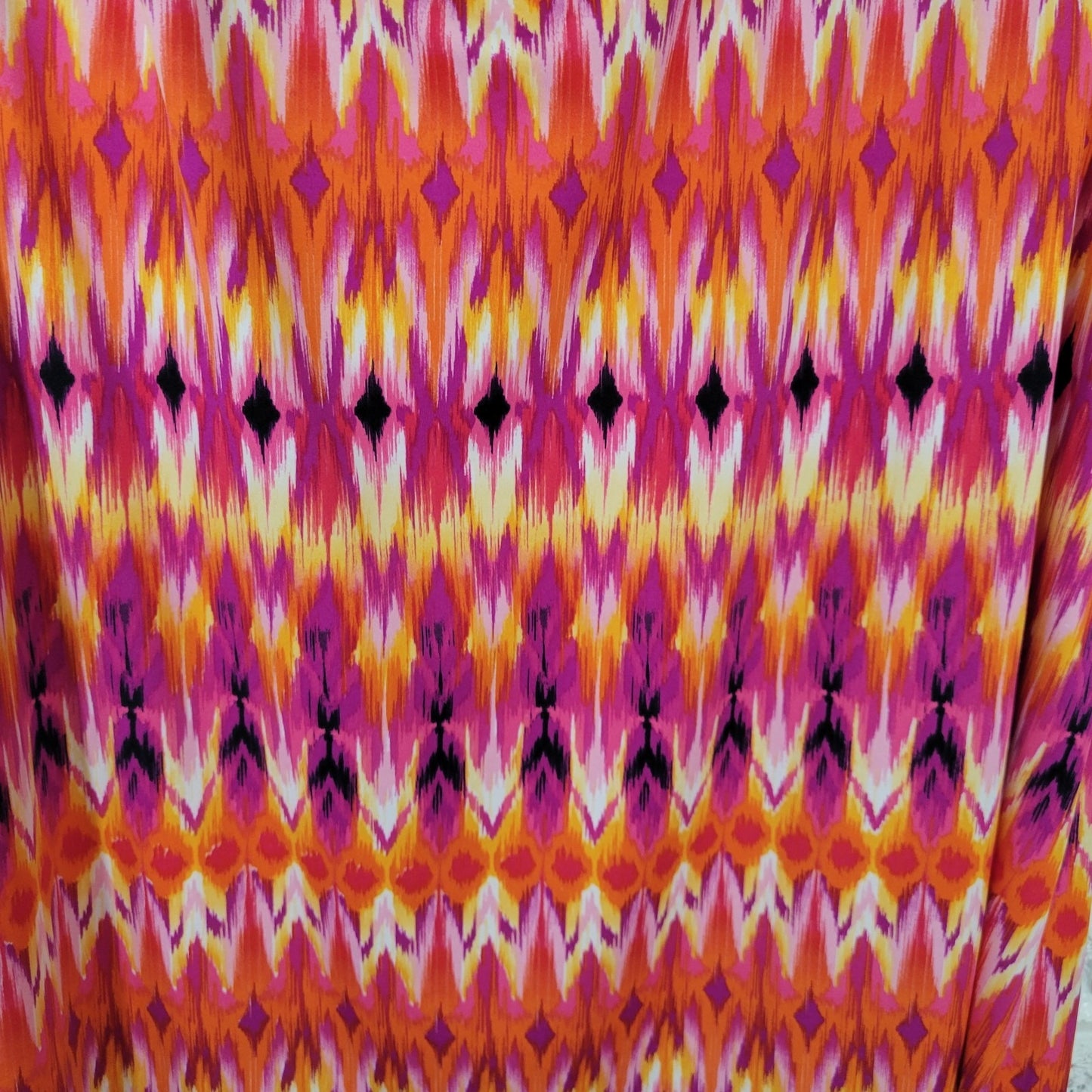 Slinky Brand Womens Top 1X Plus Tunic Cold Shoulder Purple Handkerchief Comfy