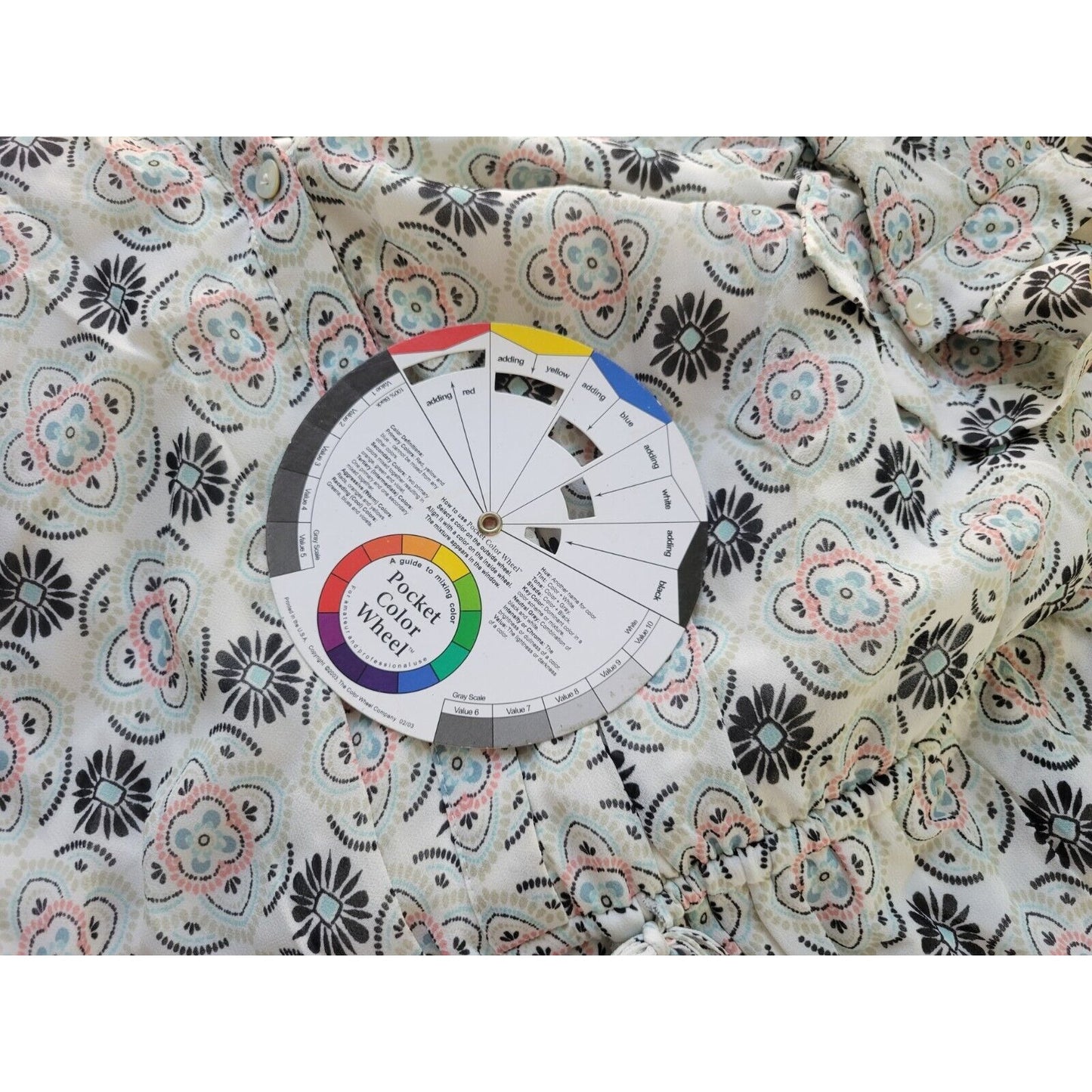 Signature Studio Women Top Extra Large Dress Tunic Crochet Back  Black Geometric