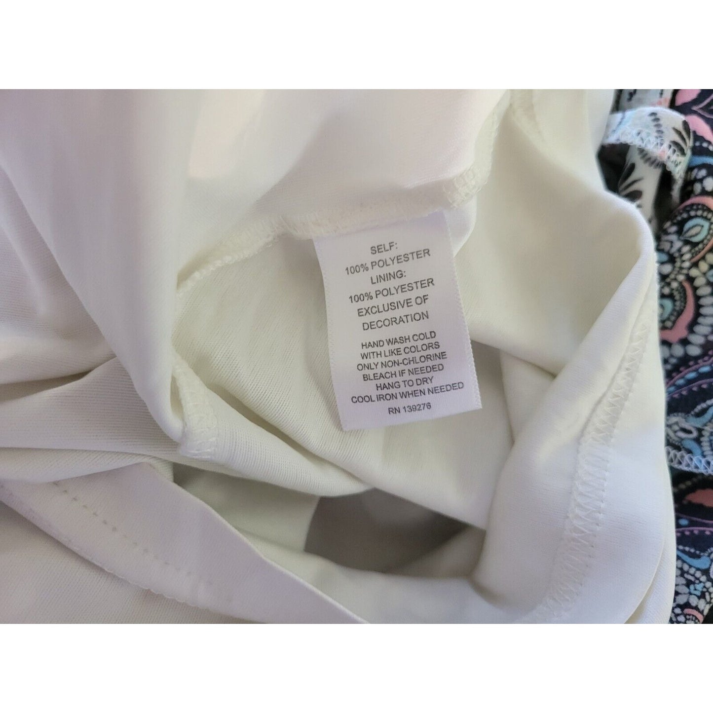 Signature Studio Women Top Extra Large Dress Tunic Crochet Back  Black Geometric