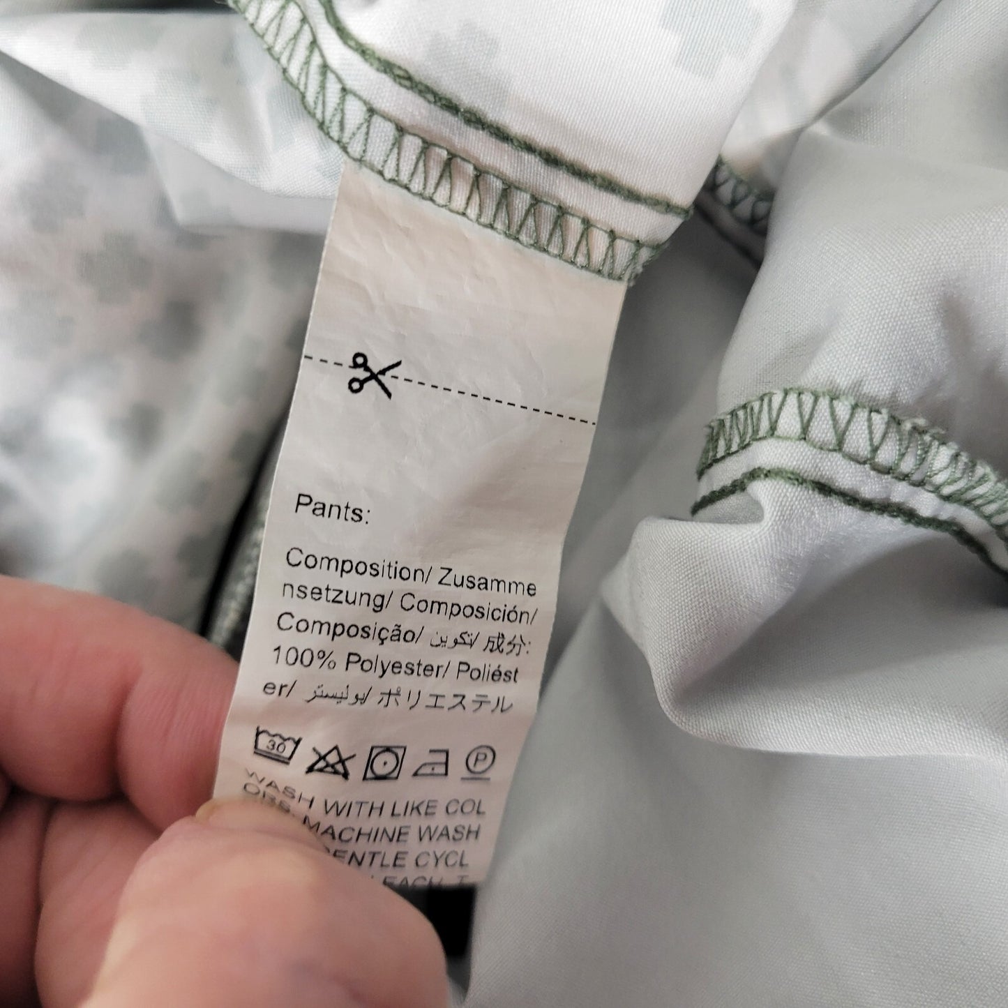 Shein Curve 3XL Plus Green Bird Mural Geometric Chino Shorts Fringe Boho Casual