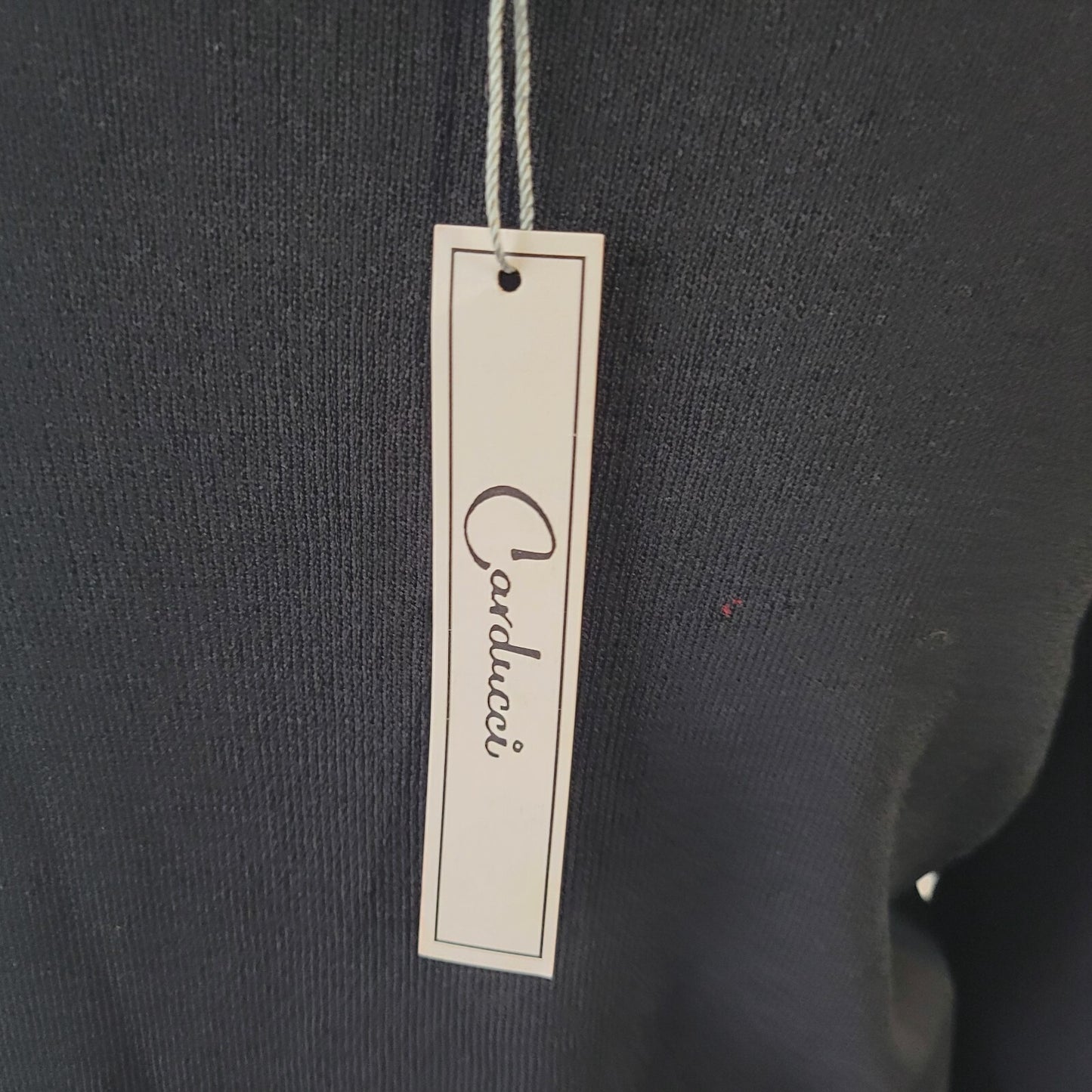 Carducci Womens Top Extra Large XL Long Sleeve Knit Black White Comfy Office