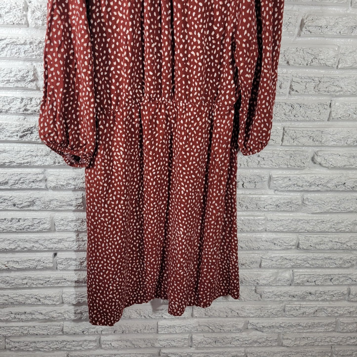 Ingrid Isabel Womens Maternity Dress Extra Large XL3/4 Sleeve Brown Rayon Casual