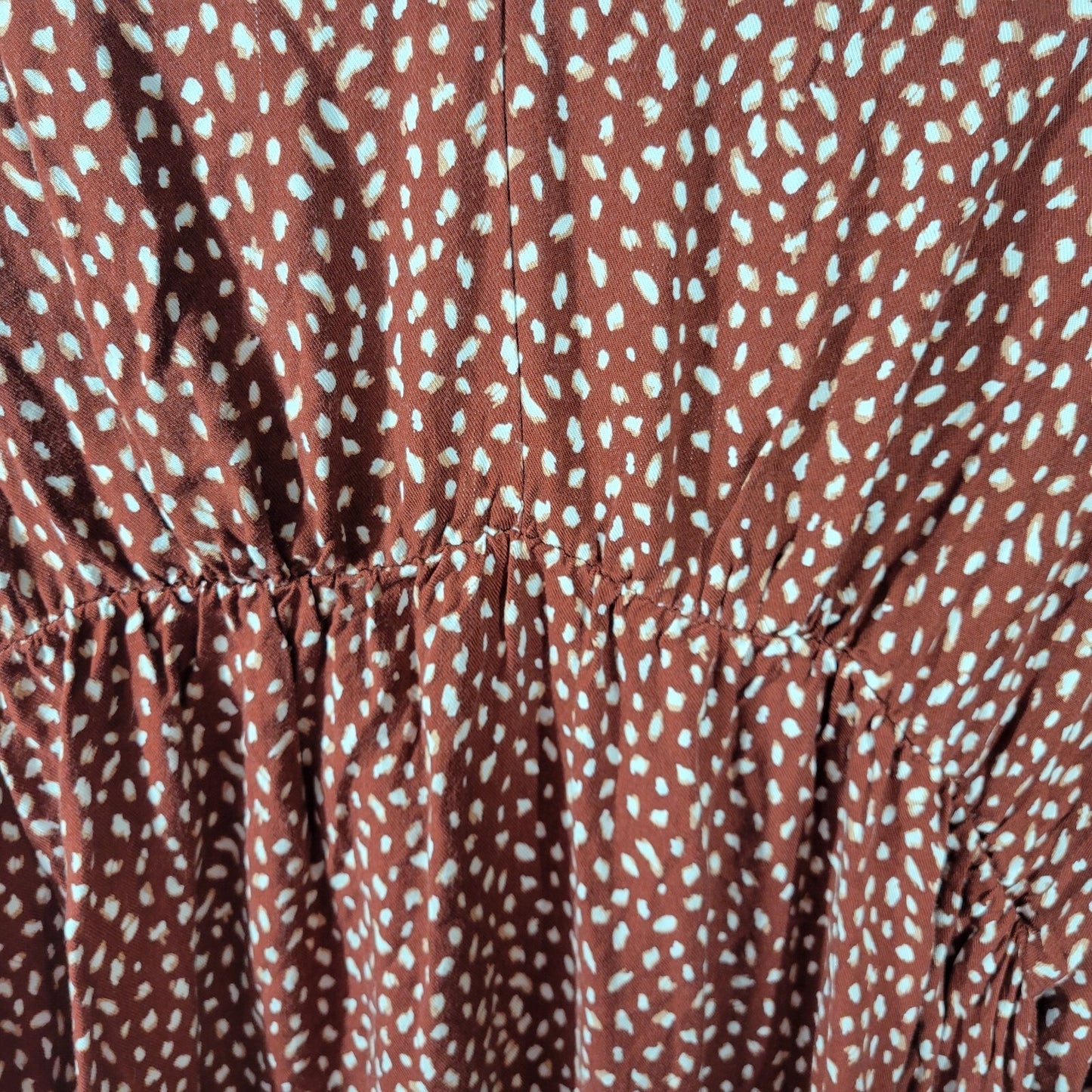 Ingrid Isabel Womens Maternity Dress Extra Large XL3/4 Sleeve Brown Rayon Casual
