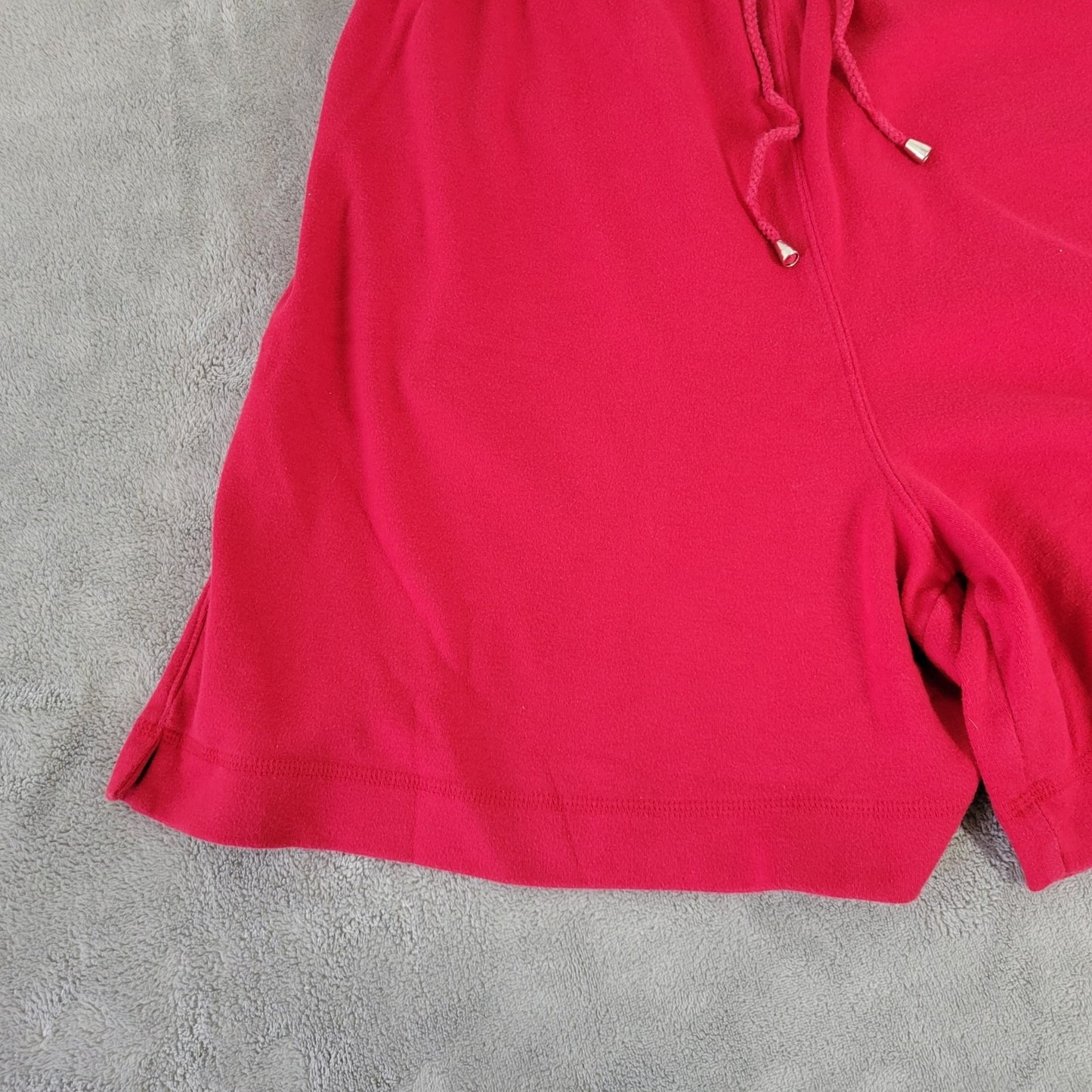 Bobbie Brooks Women's XL Red Chino Shorts Pull On Elastic Waist Drawstring