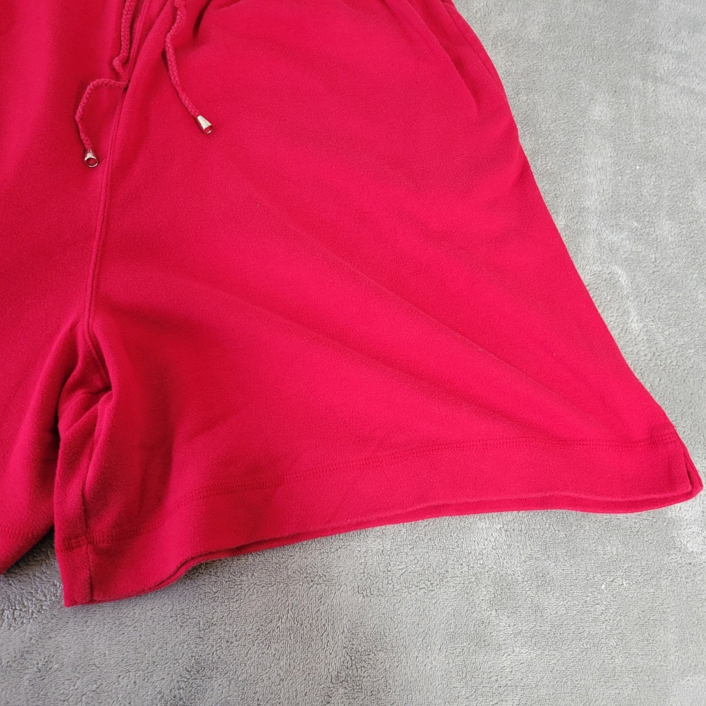 Bobbie Brooks Women's XL Red Chino Shorts Pull On Elastic Waist Drawstring