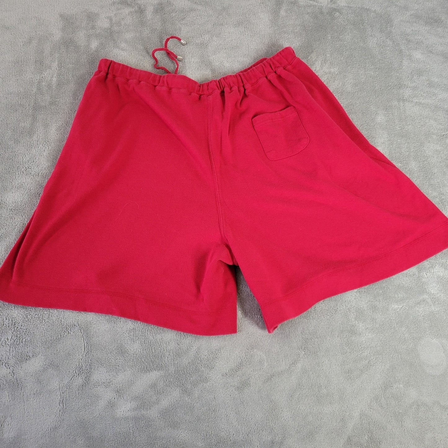 Bobbie Brooks Women's XL Red Chino Shorts Pull On Elastic Waist Drawstring