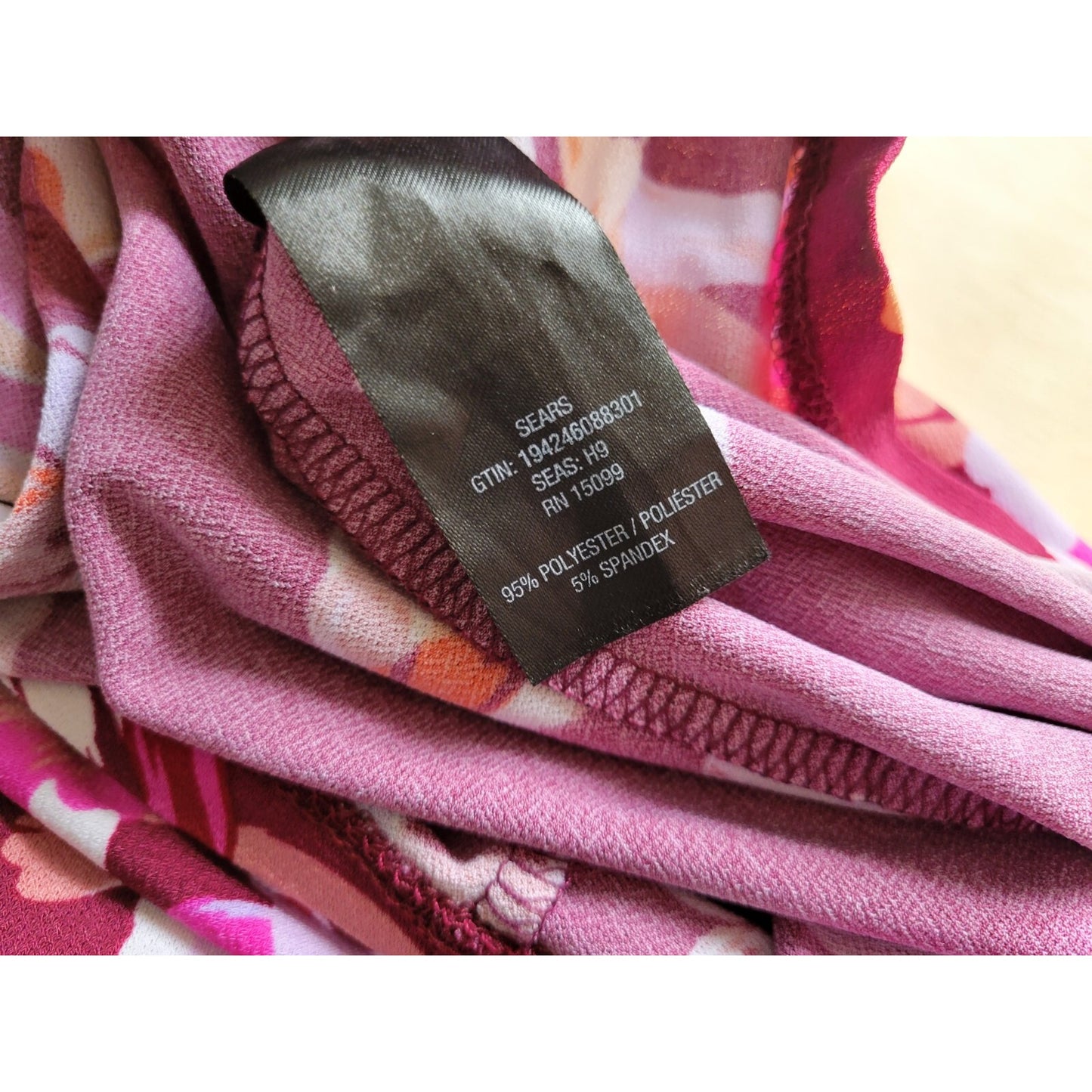 Simply Emma Womens Top 3X Plus Long Sleeve Purple Floral Poly Blend Career