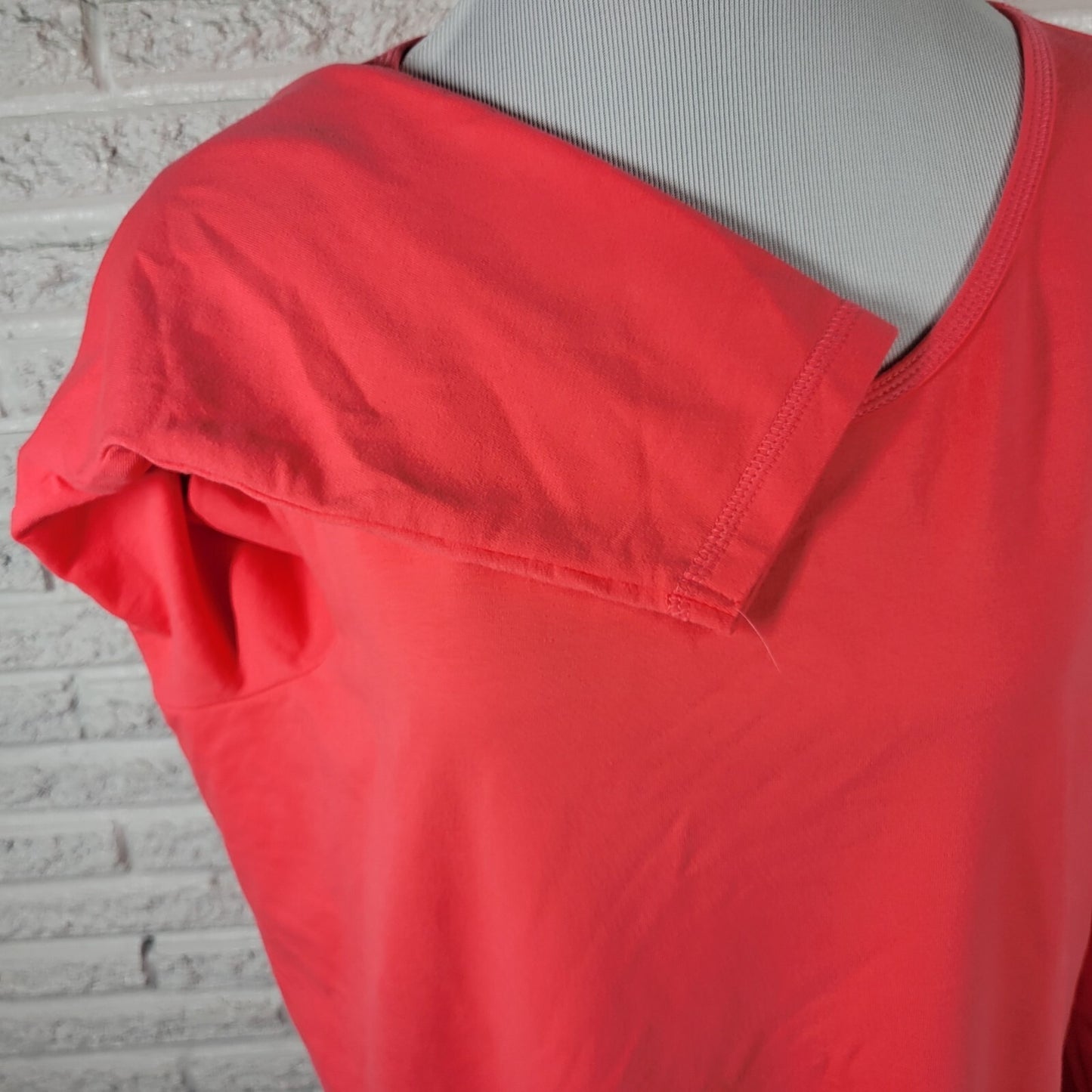 Quacker Factory QVC Womens Top Extra Large XL Zip Up Pink Casual Cotton Blend