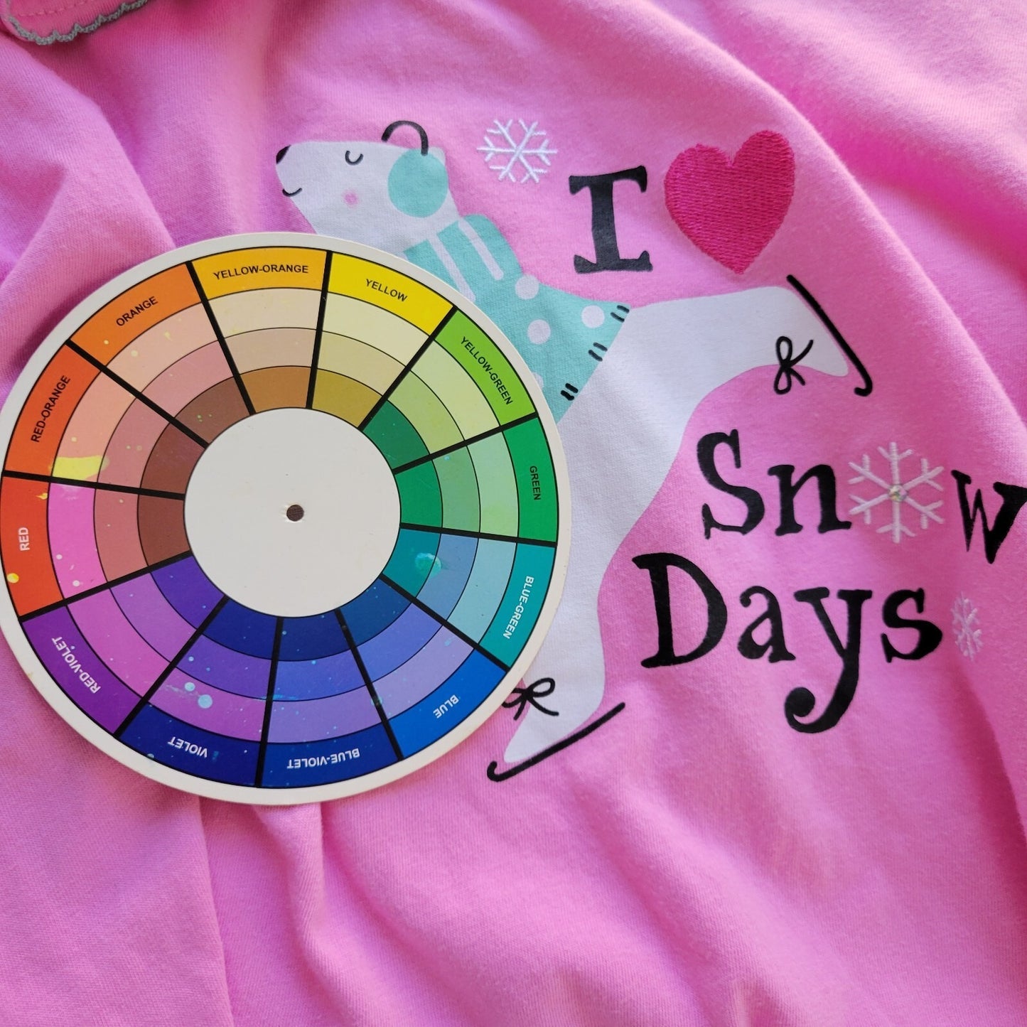 Secret Treasures Women Pajama Top 3X Pink Polar Bear Loungewear I Love Snow Days