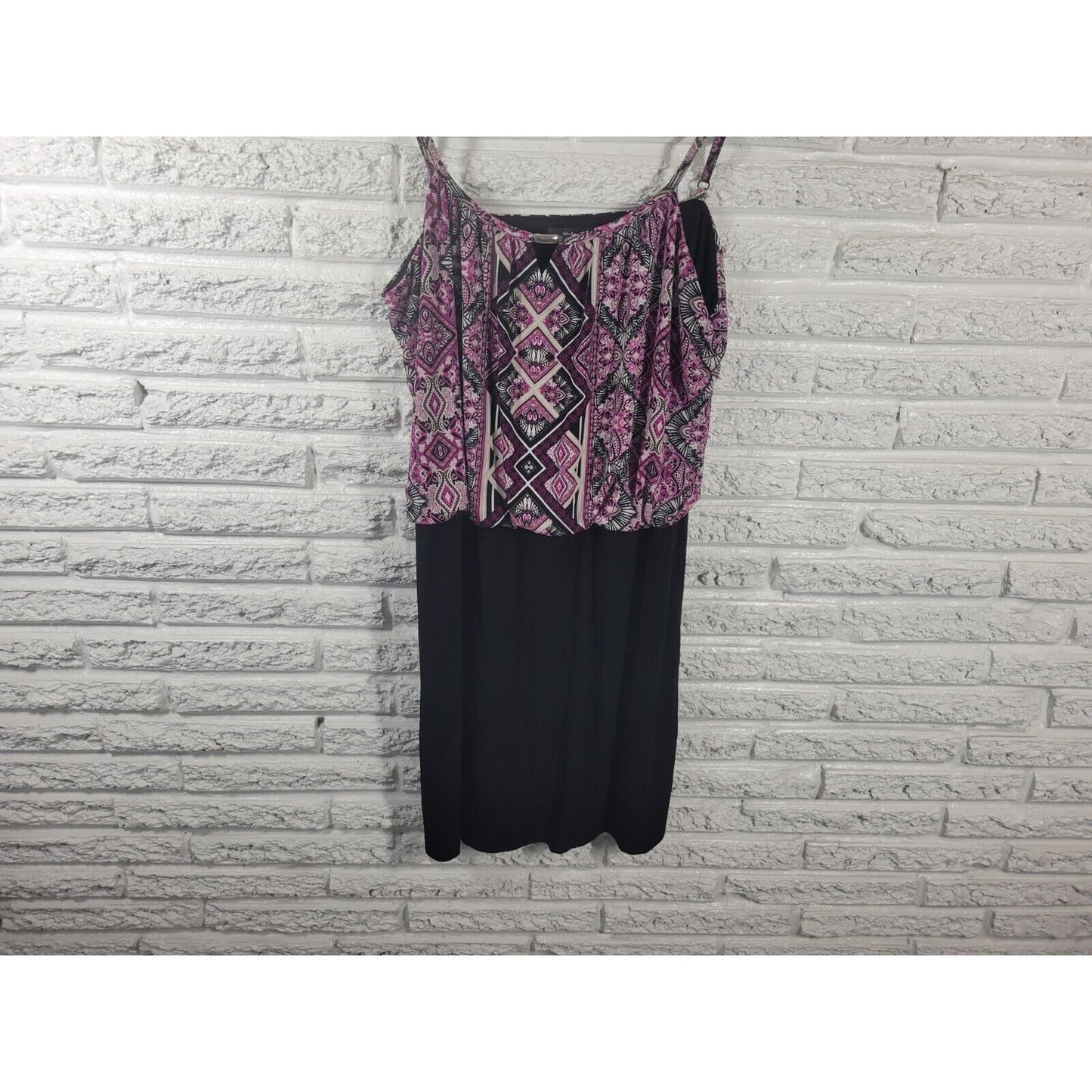 Style Co Womens Dress XL Mini Slip Adjustable Spaghetti Casual Purple Geometric