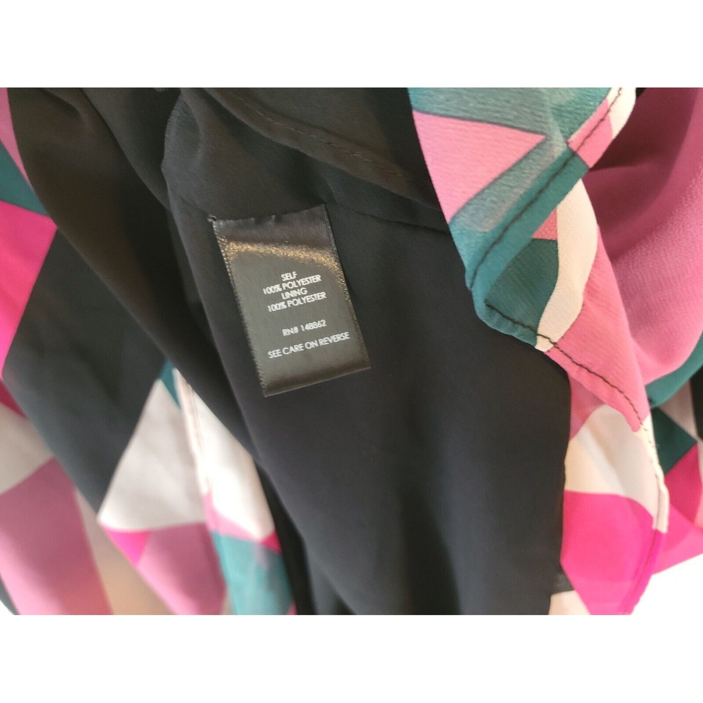 Torrid Women Top 4 4X Plus Swing Cami Pink Geometric Adjustable Spaghetti Sheer