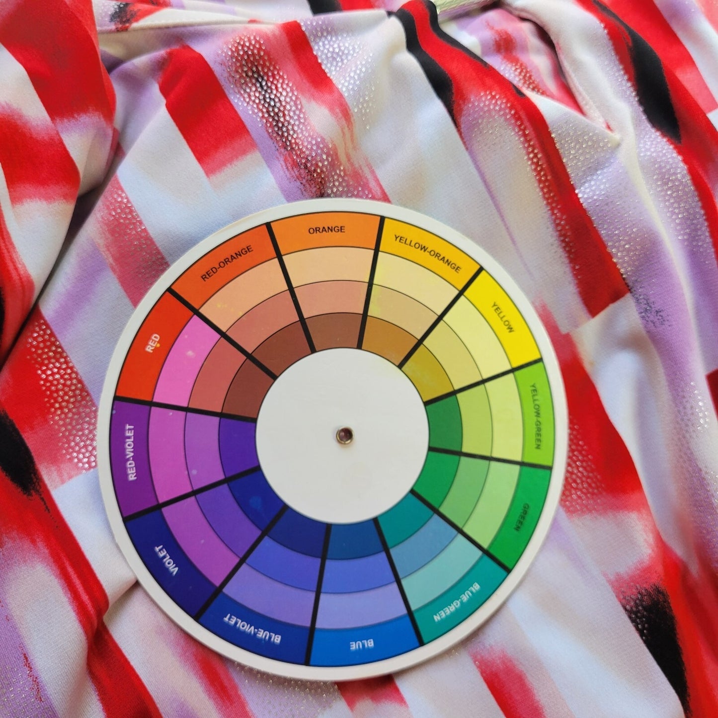 JM Collection Women Top XXL Plus Tunic Red Lavender Watercolor Keyhole Side Ties