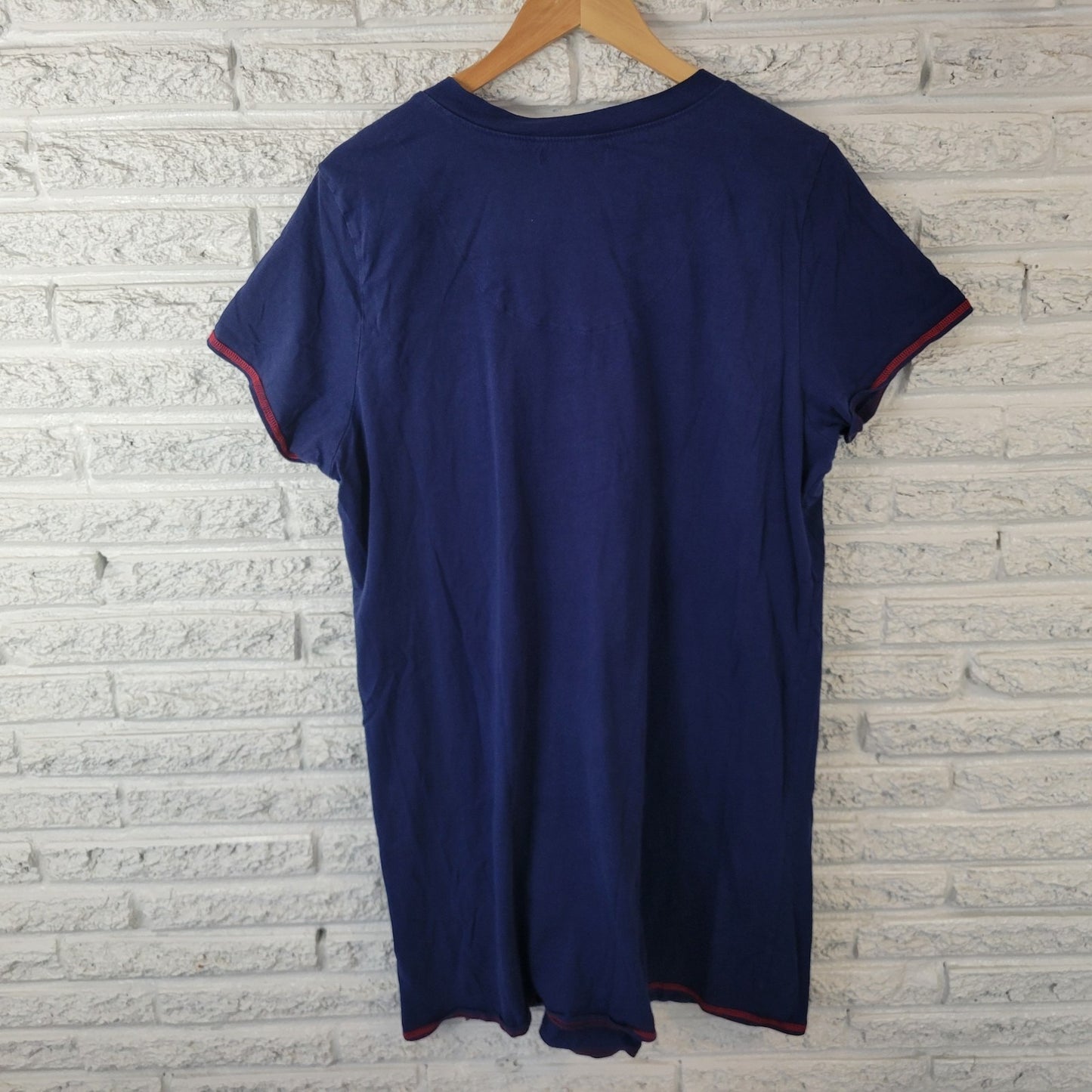 Rene Rofe 2X Womens Blue 4th of July Pajama Top Nightgown 100% Cotton BLU18E