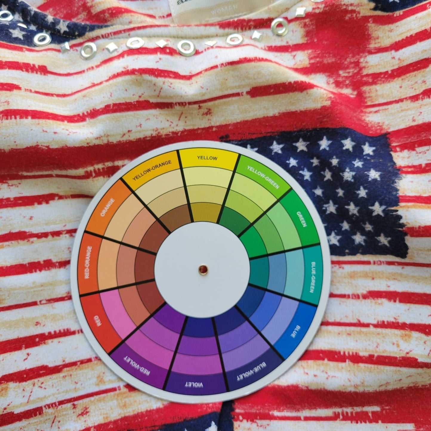 Fourth of July Alfred Dunner Womens Top 3X Plus Tee Short Sleeve Flag Patriotic