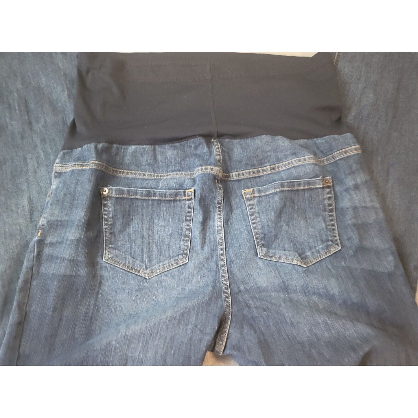 Liz Lange Target Maternity Women Jeans 18 Straight Leg Pull On Medium Blue Denim
