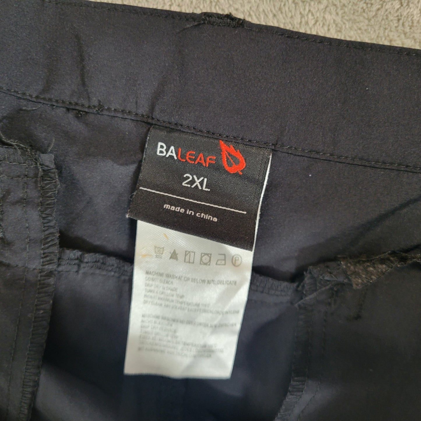Baleaf Womens Shorts 2XL Plus Skimmer Black Zip Fly Lightweight Comfy Pockets