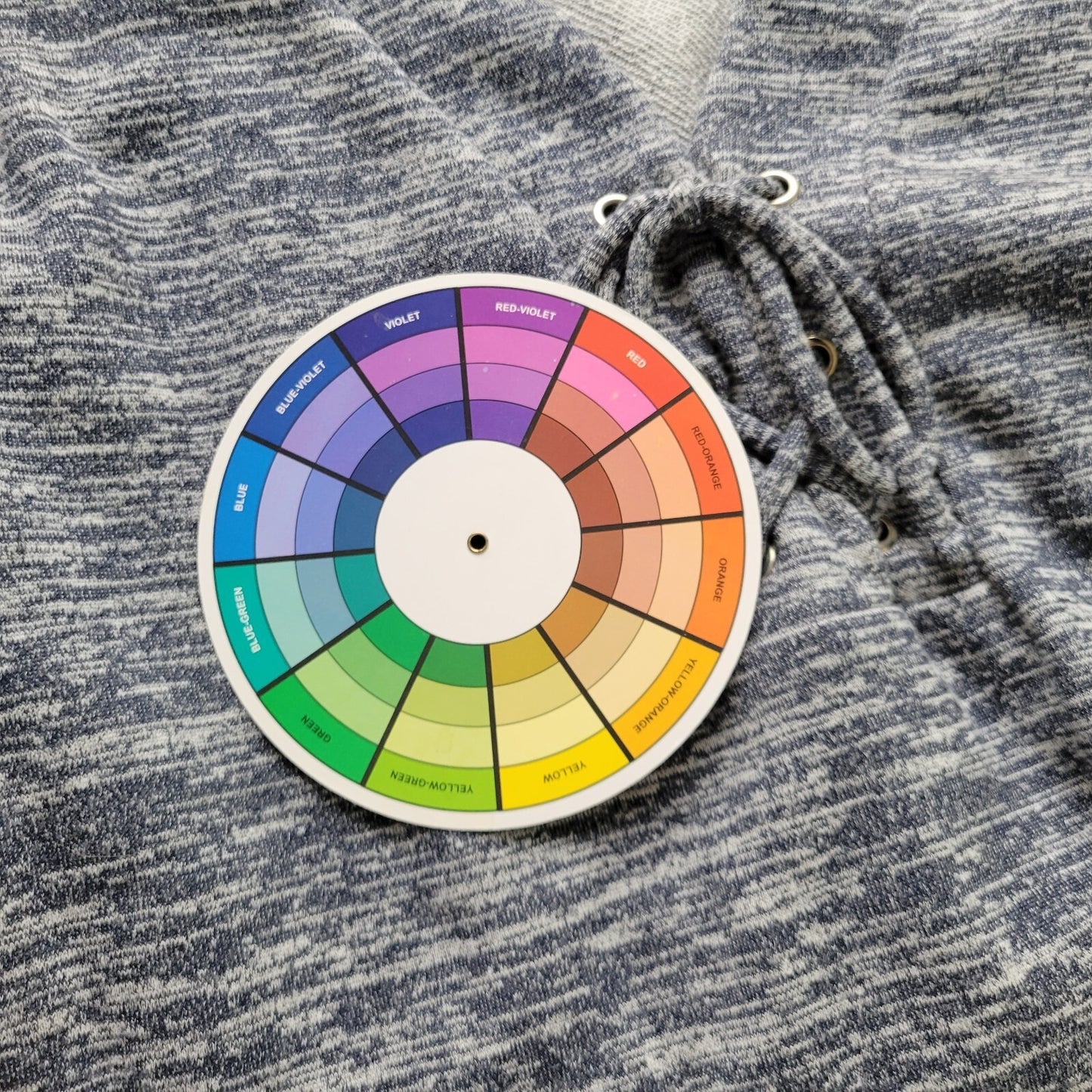 Liz Claiborne Womens Top Extra Large XL 3/4 Sleeve Lace Up Blue Knit Heather