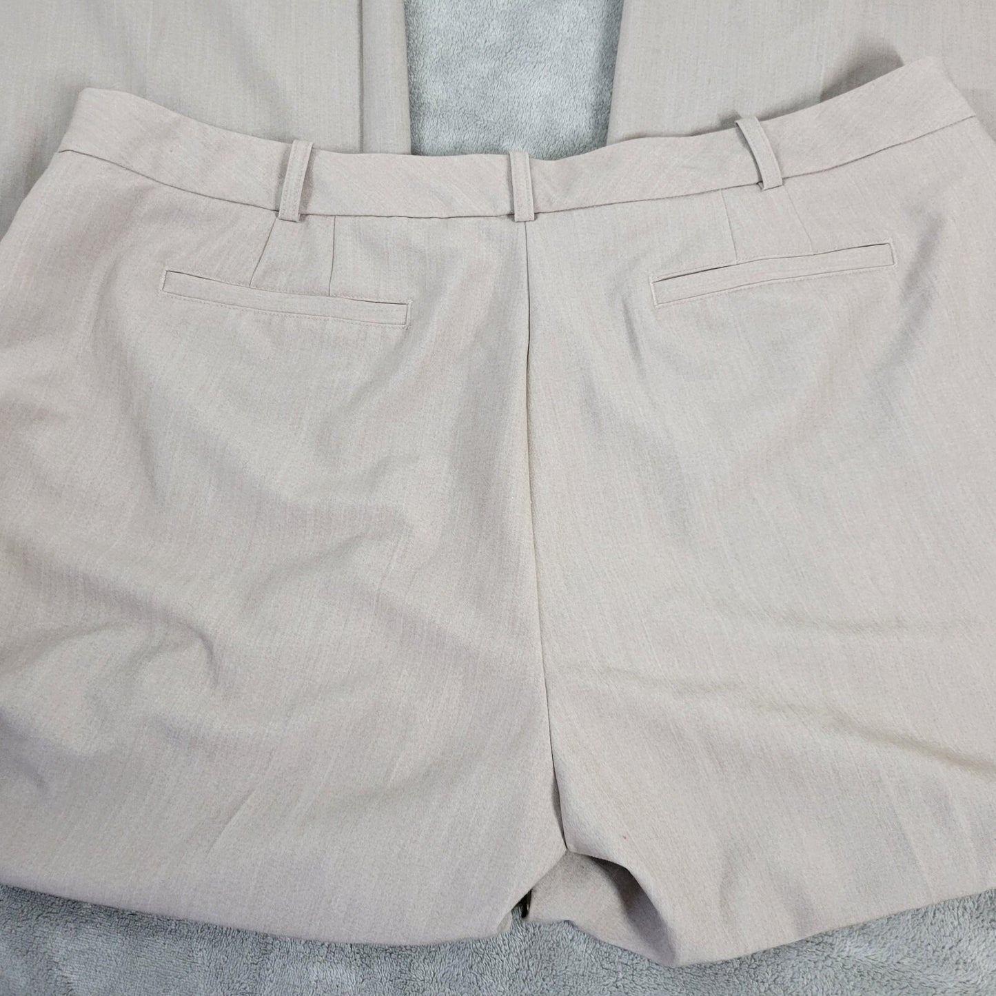 Worthington Curvy Fit Womens Pants 18 Plus Boot Cut Beige Zip Fly Poly Blend