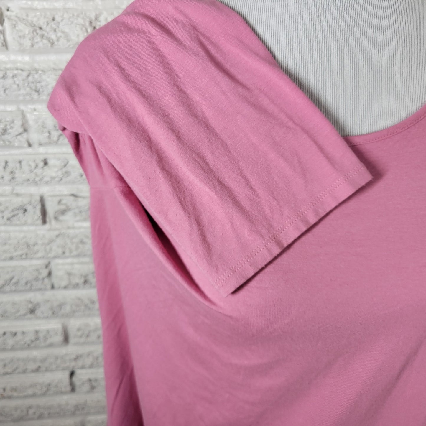 J Jill Womens Top Extra Large XL 3/4 Sleeve Pink Rayon Blend Casual Comfy