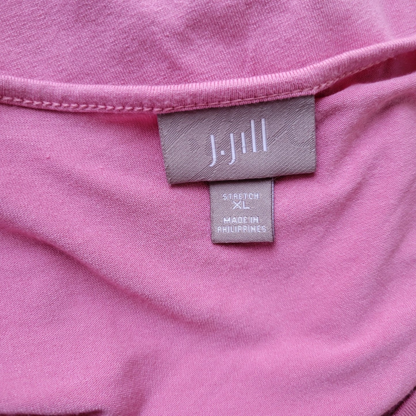 J Jill Womens Top Extra Large XL 3/4 Sleeve Pink Rayon Blend Casual Comfy