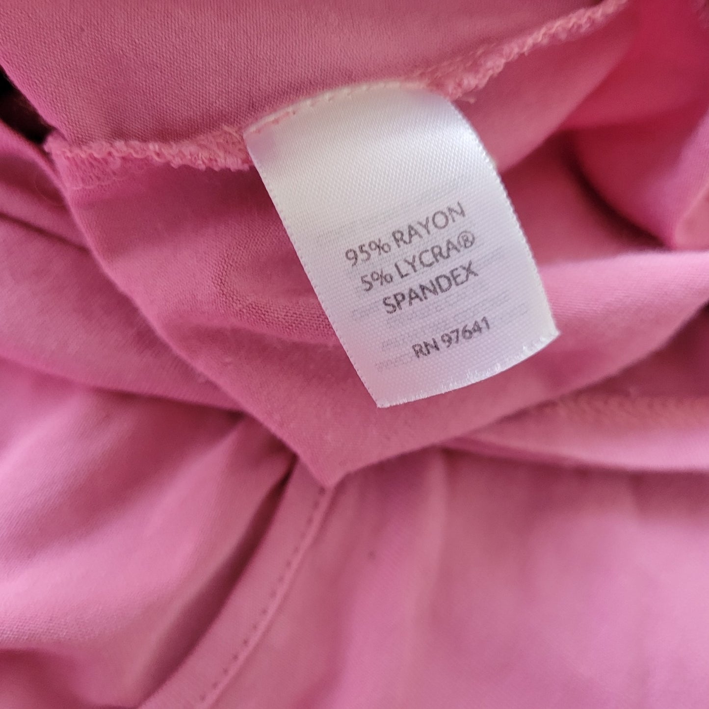 J Jill Womens Top Extra Large XL 3/4 Sleeve Pink Rayon Blend Casual Comfy