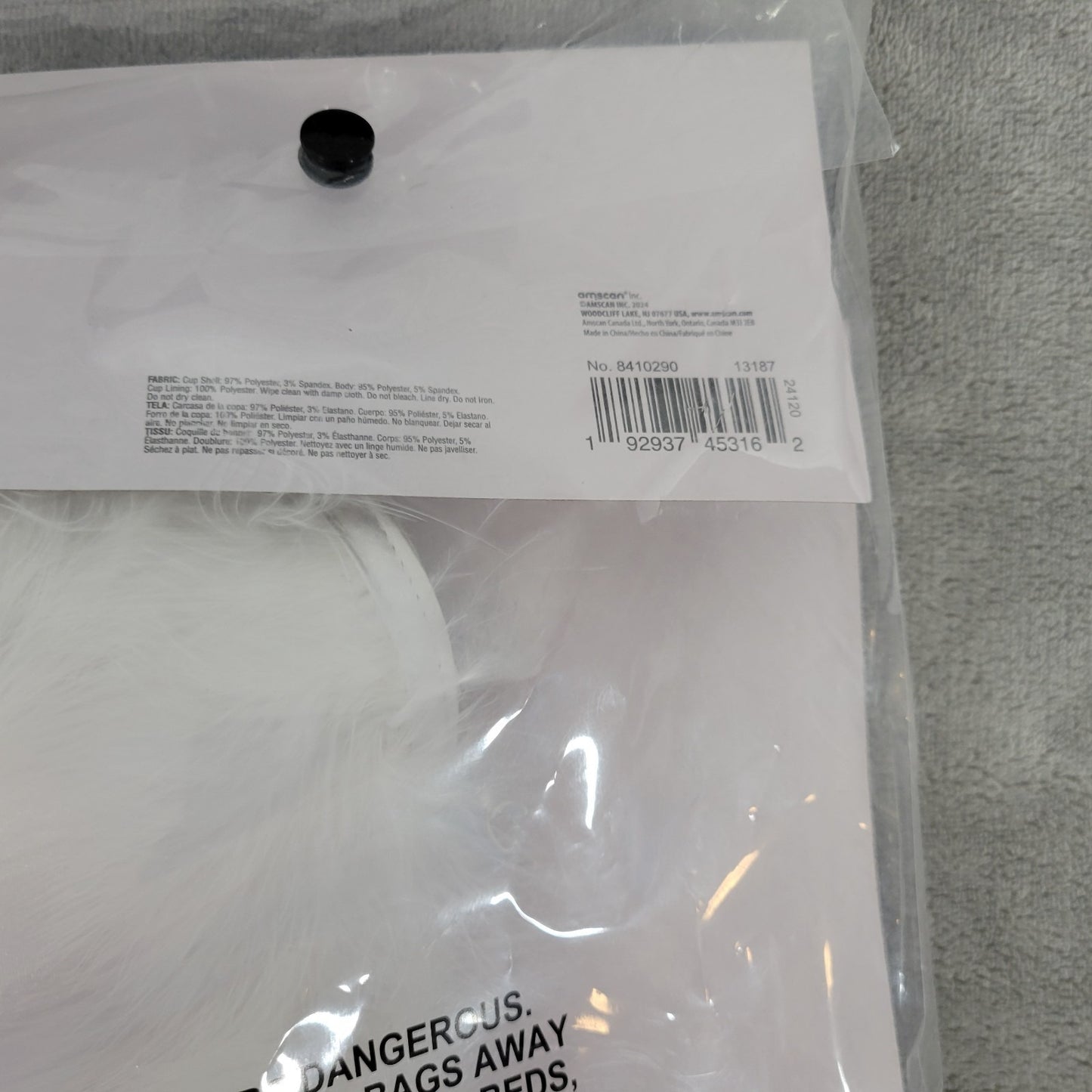 Adult Womens Halloween Costume 2XL 18 20 Plus Bustier ONLY White Theater Show